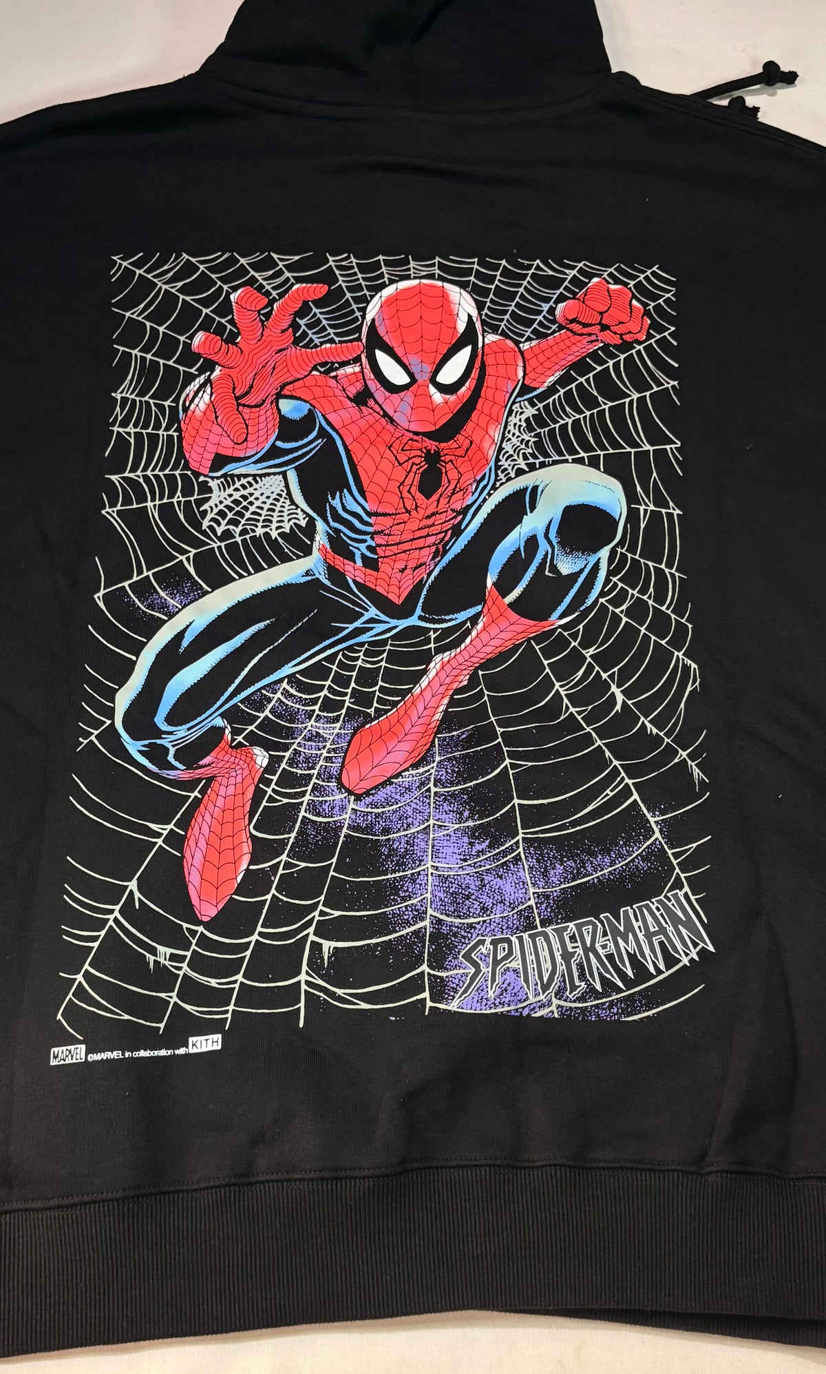Kith Marvel Spider-Man Web Logo Hoodie