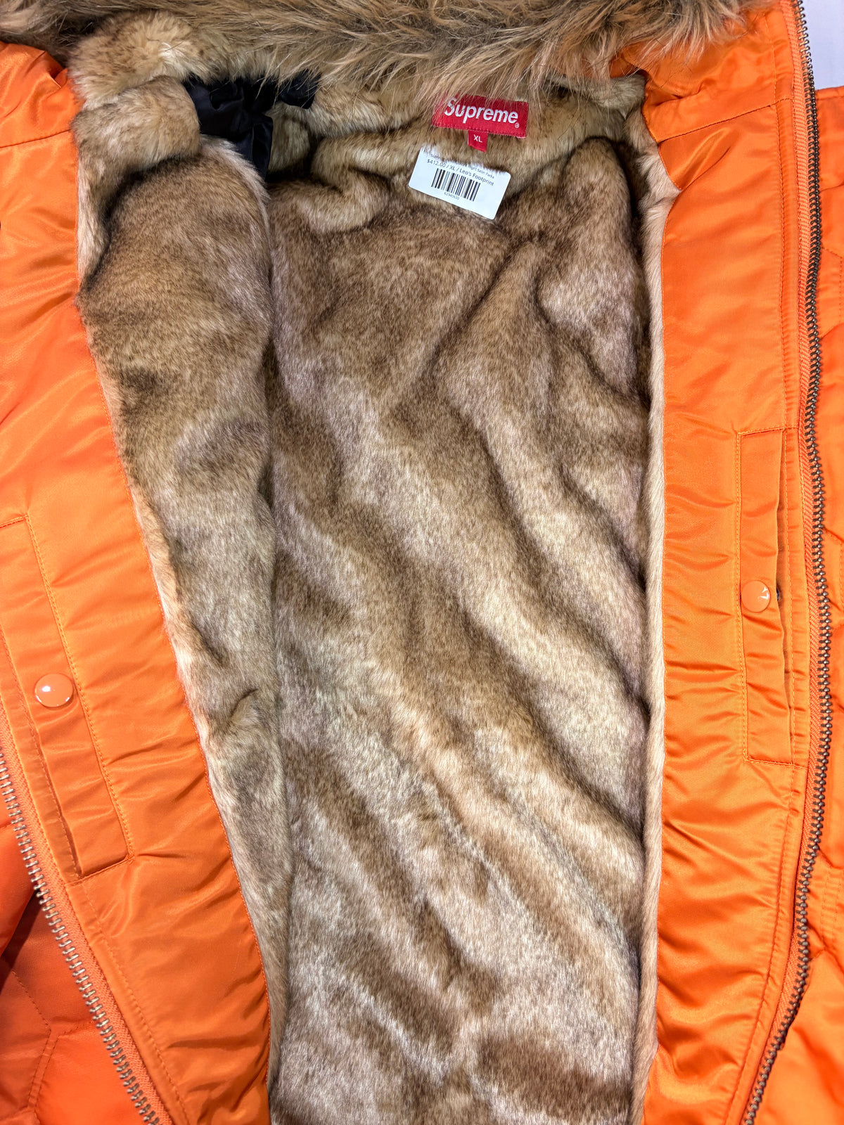 Supreme FW15 Quilted Flight Satin Parka