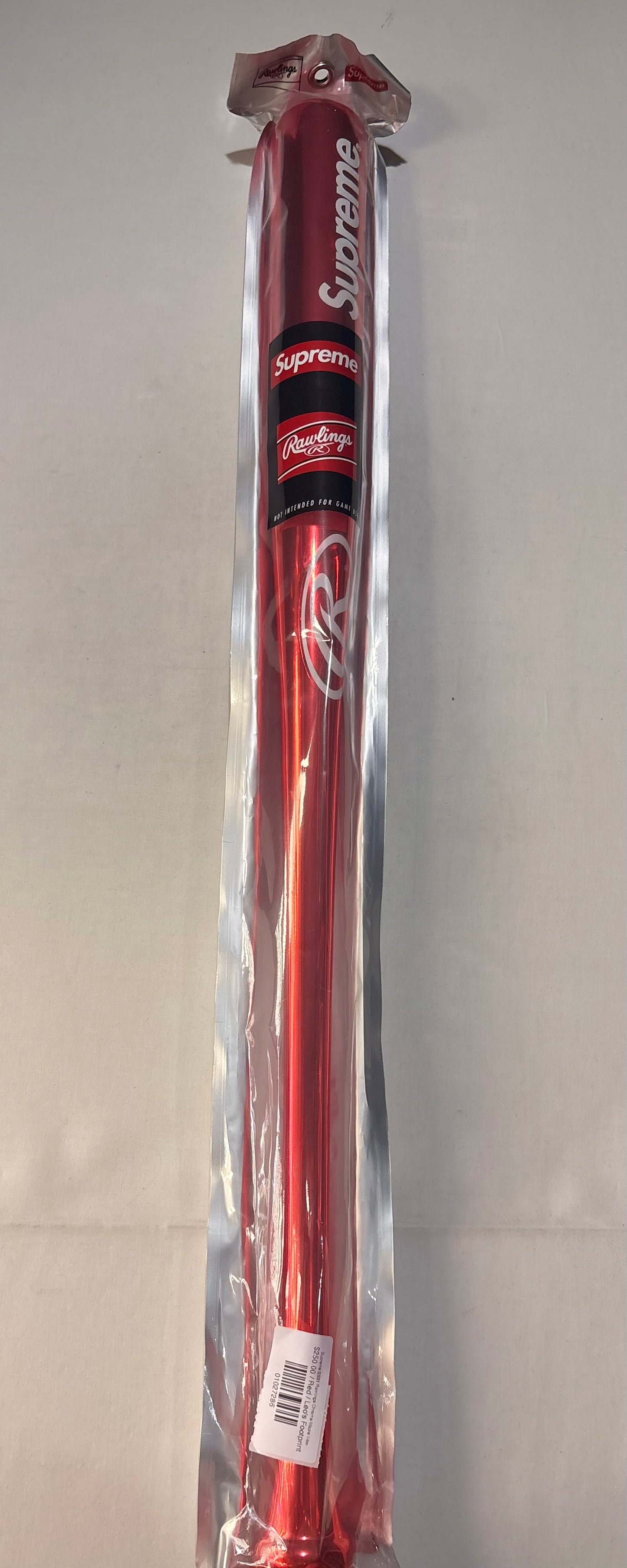 Supreme SS21 Rawlings Chrome Maple Wood Baseball Bat Red