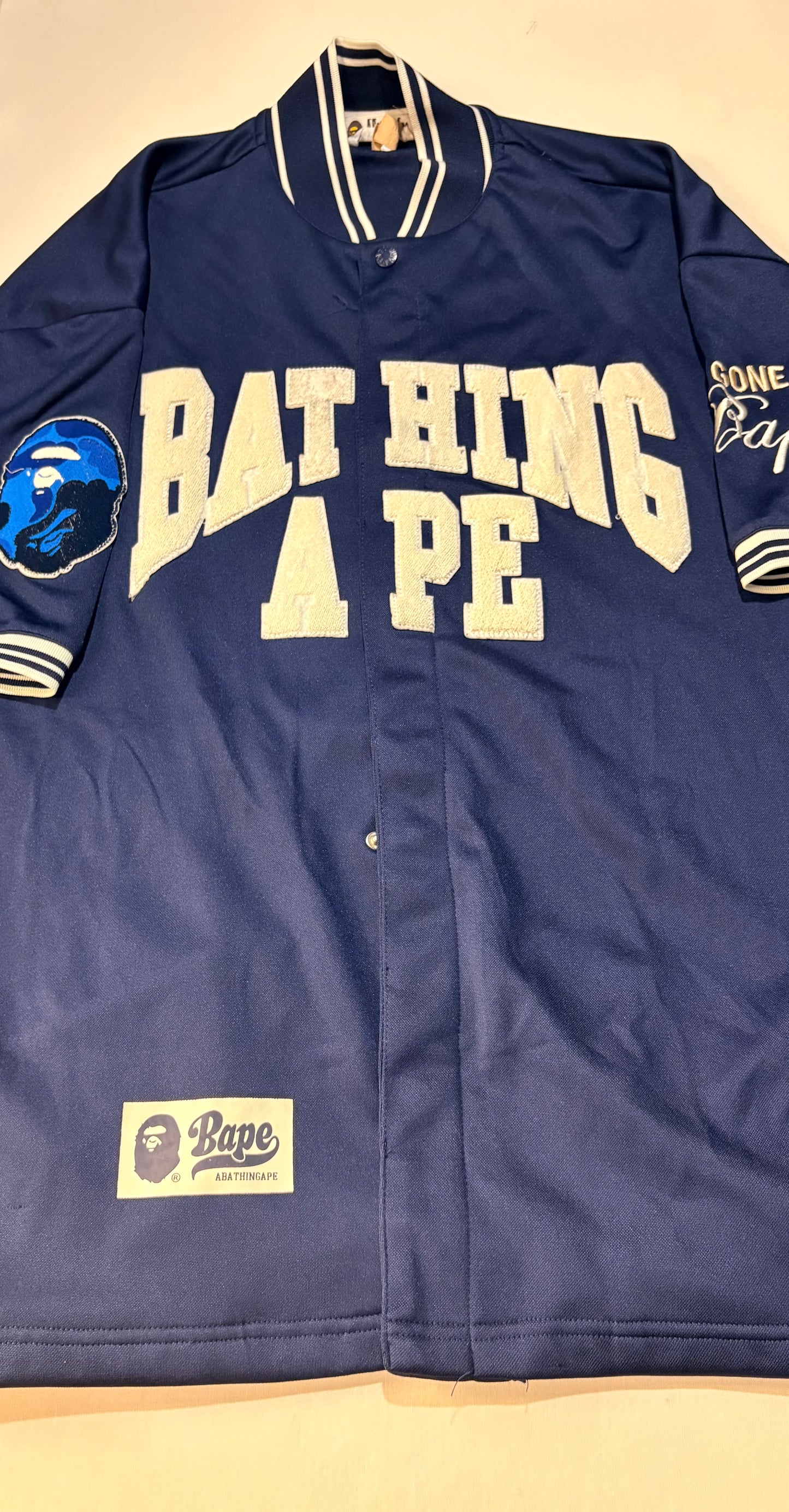 Bape Blue Baseball Jersey U