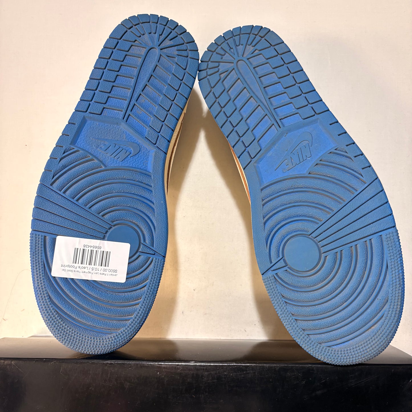 Jordan 1 Retro Low Fragment Travis Scott Sail Military Blue U10.5
