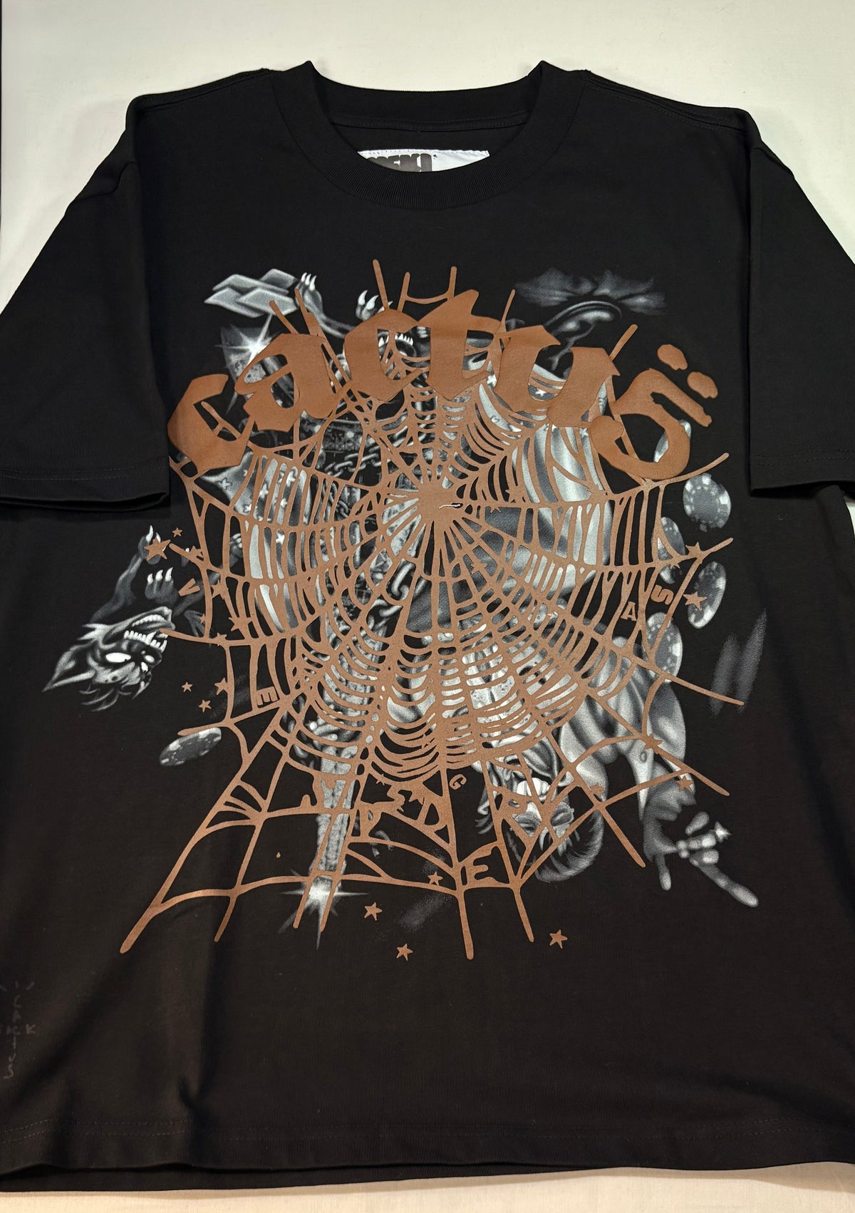 Sp5der x Travis Scott Cactus Jack Airbrush T-shirt