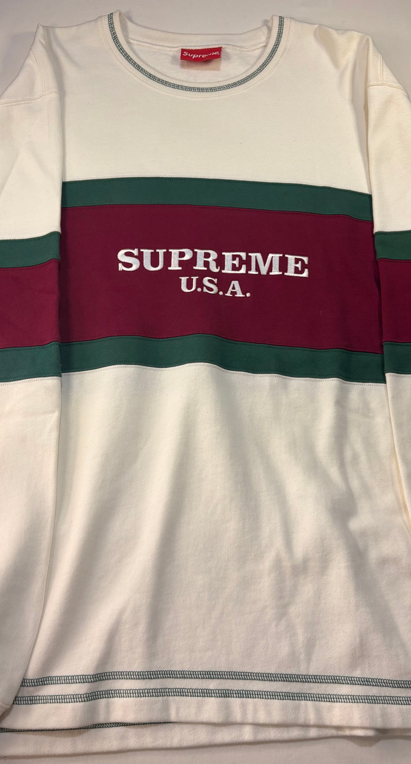 Supreme FW16 Center Stripe Crewneck