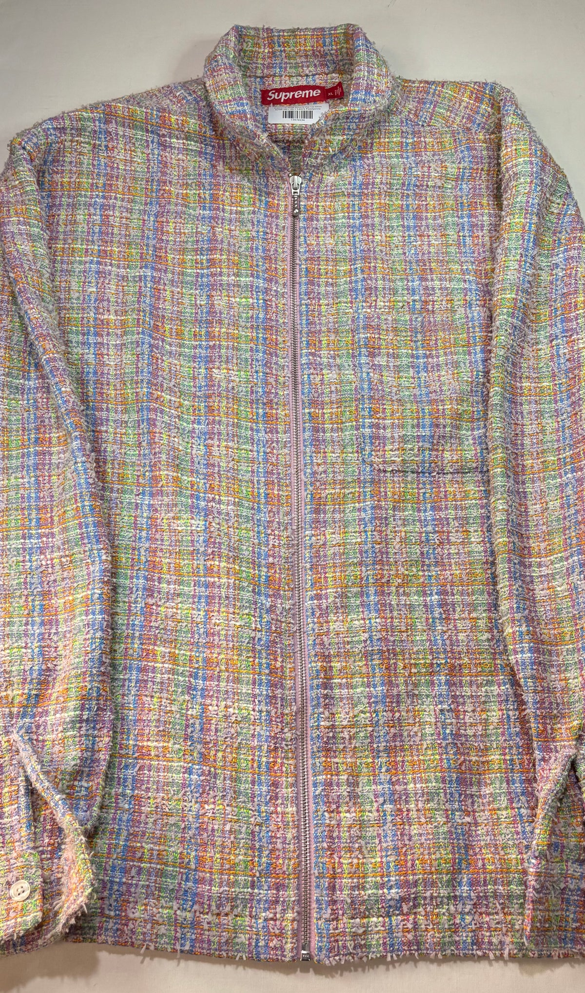 Supreme SS26 Boucle Zip Up Shirt
