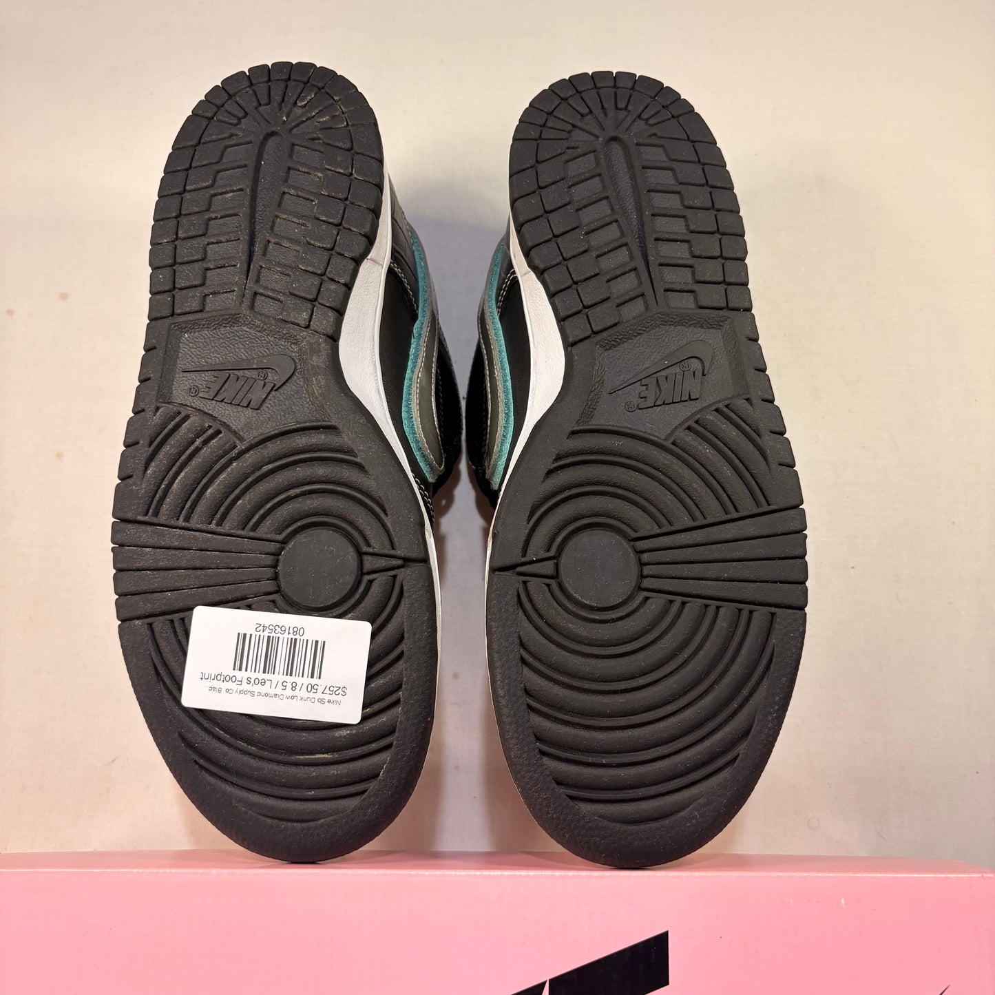 Nike Sb Dunk Low Diamond Supply Co. Black Diamond U8.5