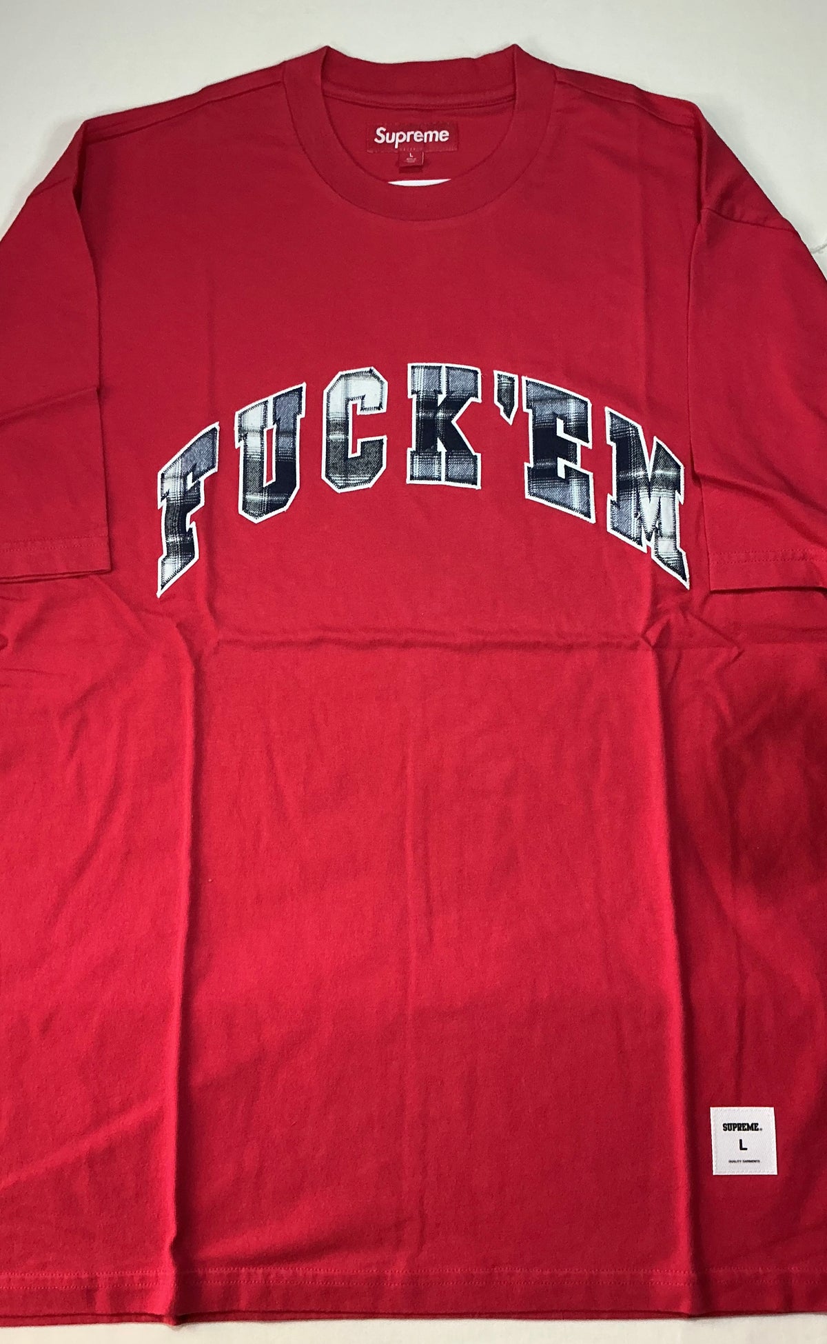 Supreme SS26 Fuck Em Plaid Tee