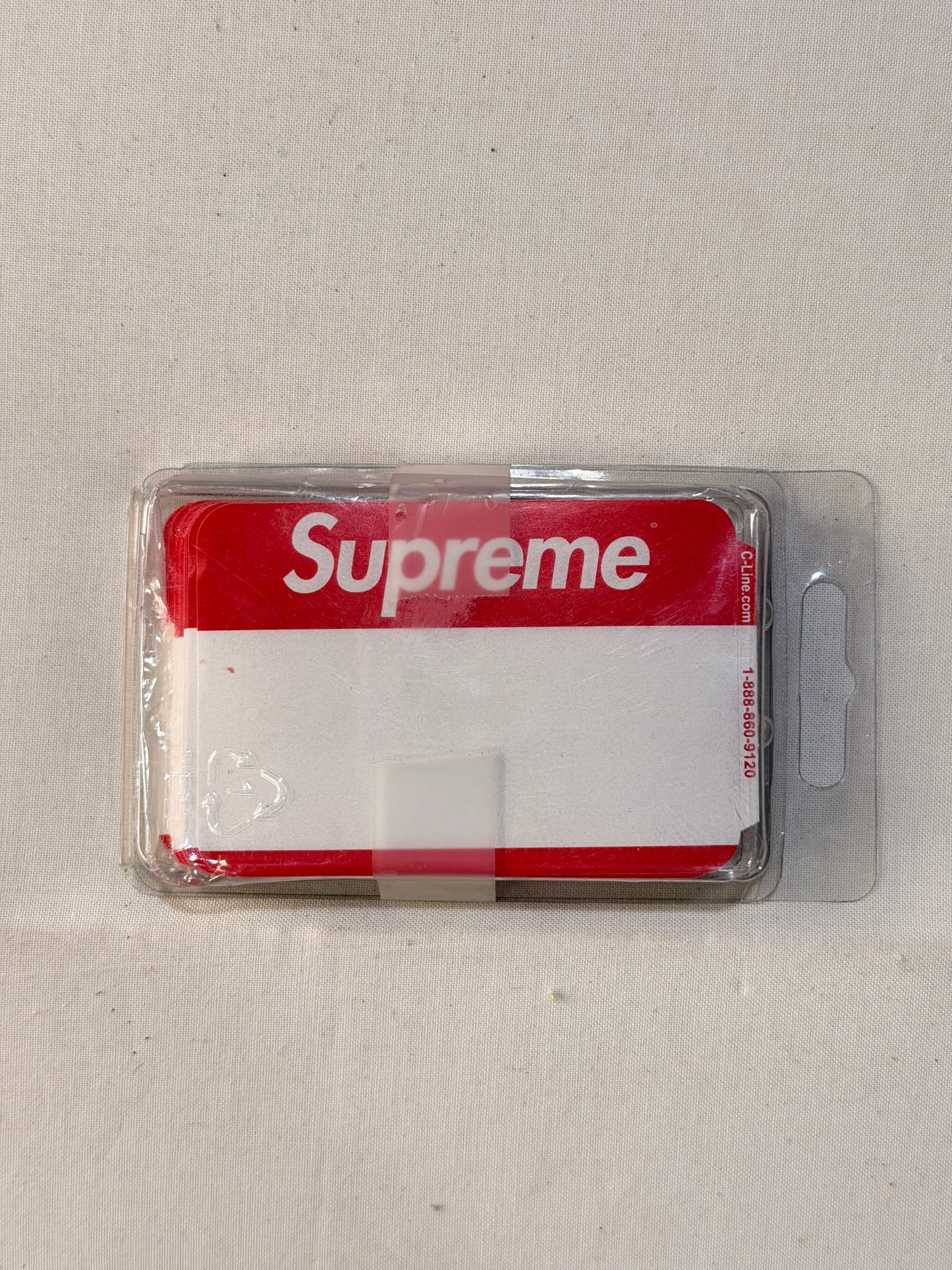 Supreme FW20 Name Badge Stickers
