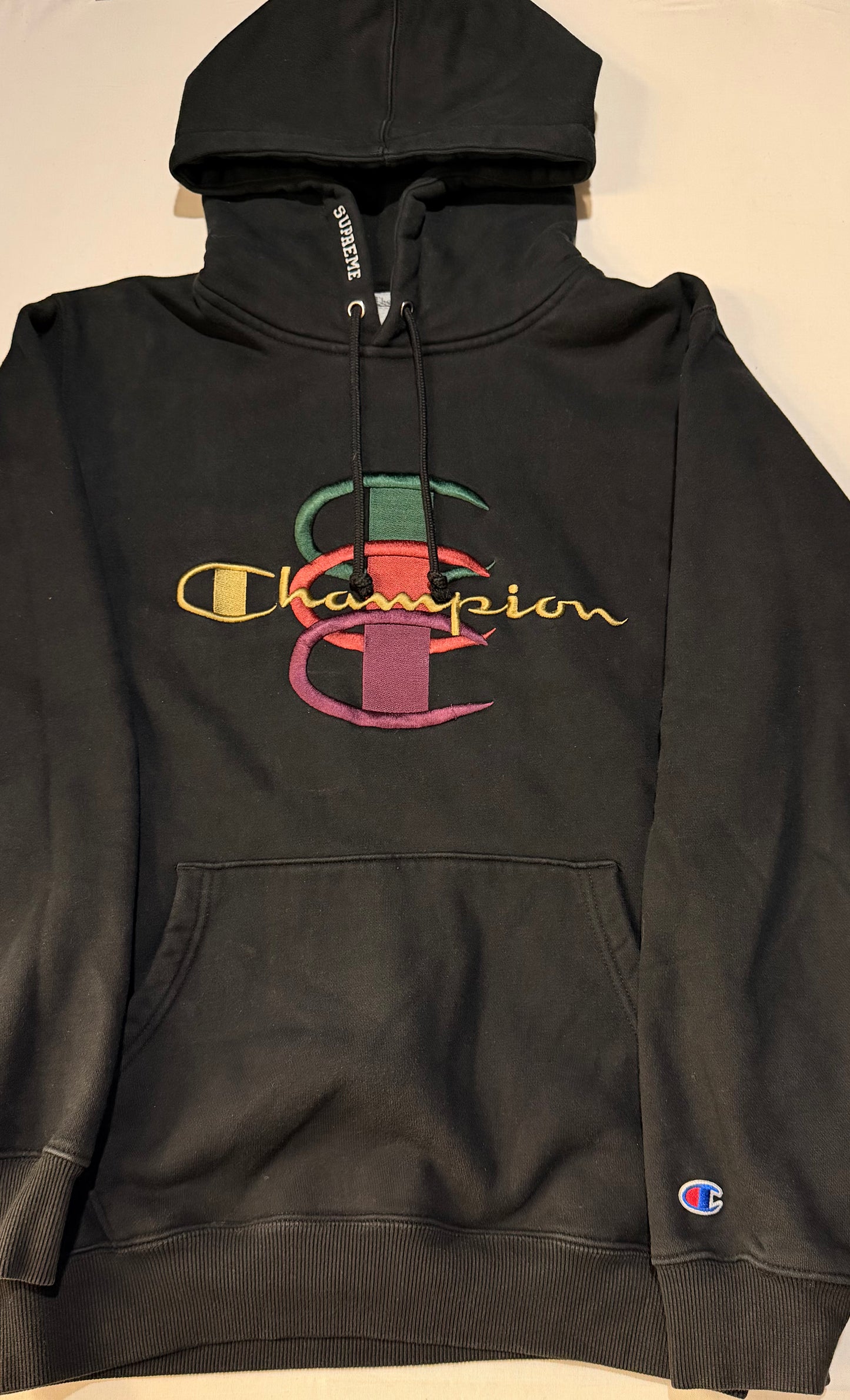 Supreme FW17 Champion Stacked C Hoodie U