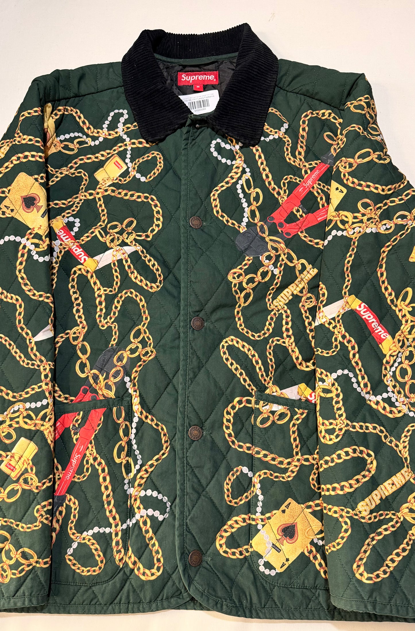 Supreme FW20 Chain Quilted Jacket Dark Green U