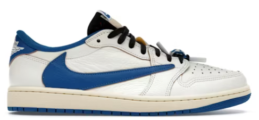 Jordan 1 Retro Low Fragment Travis Scott Sail Military Blue