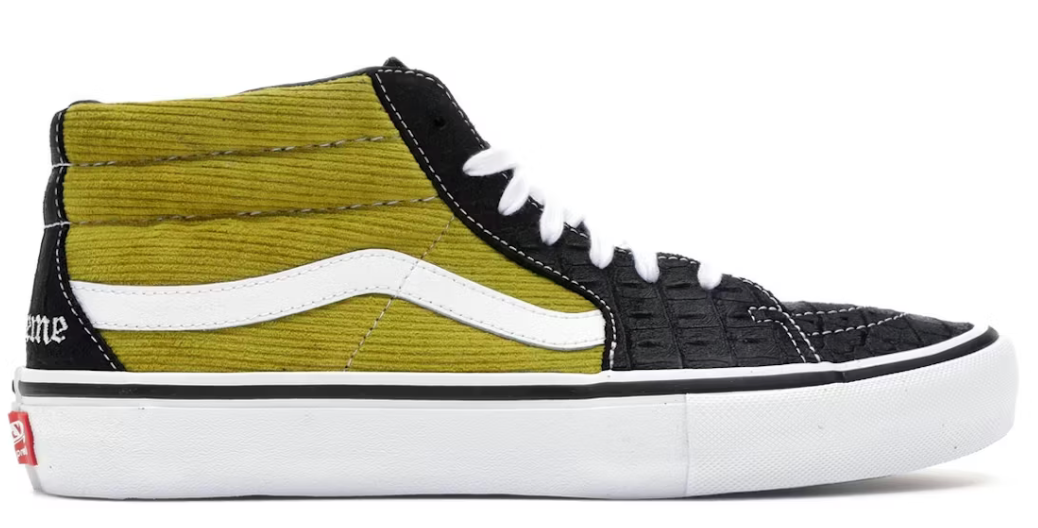 Vans Sk8-Mid Supreme Croc Corduroy Mustard