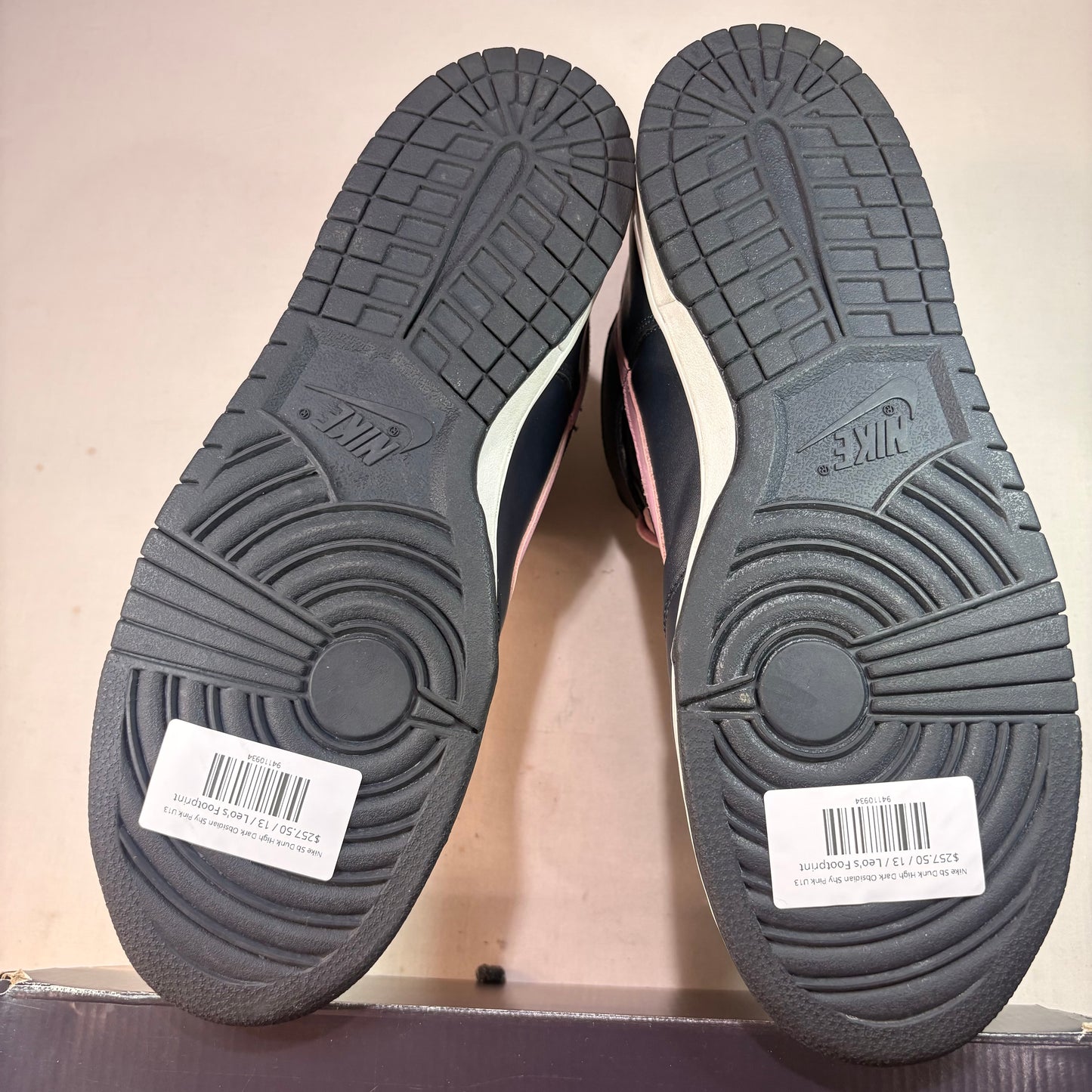 Nike Sb Dunk High Dark Obsidian Shy Pink U13