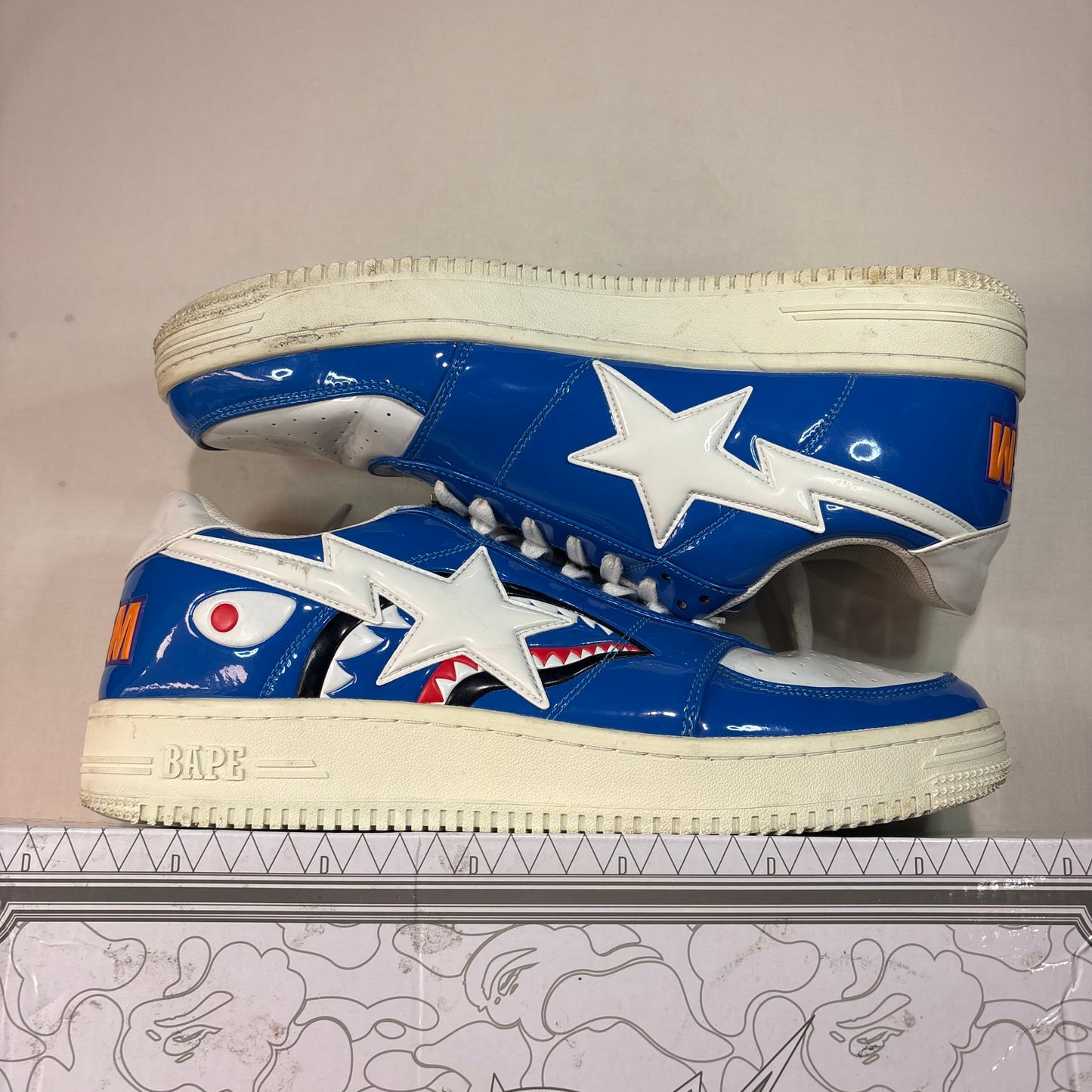 A Bathing Ape Bape Sta Low Color Block Shark Blue U13