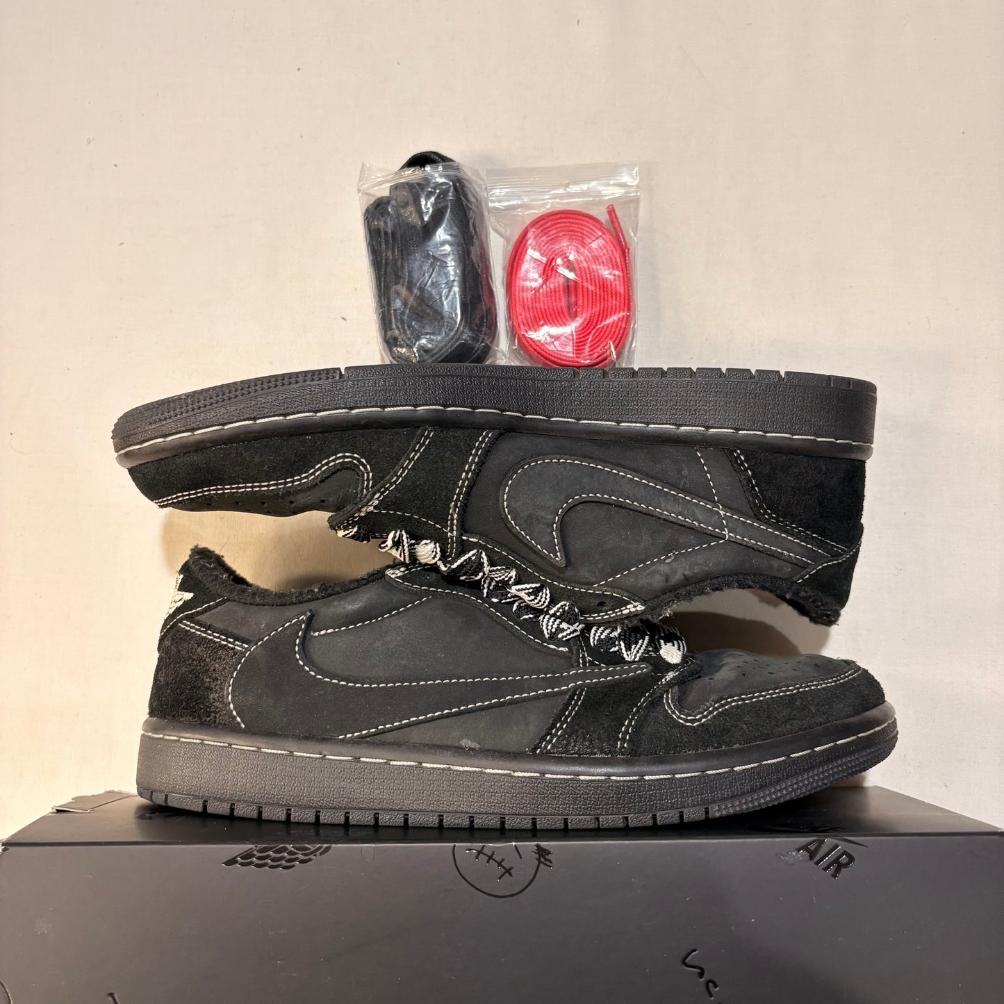 Jordan 1 Retro Low OG Travis Scott Black Phantom U7.5