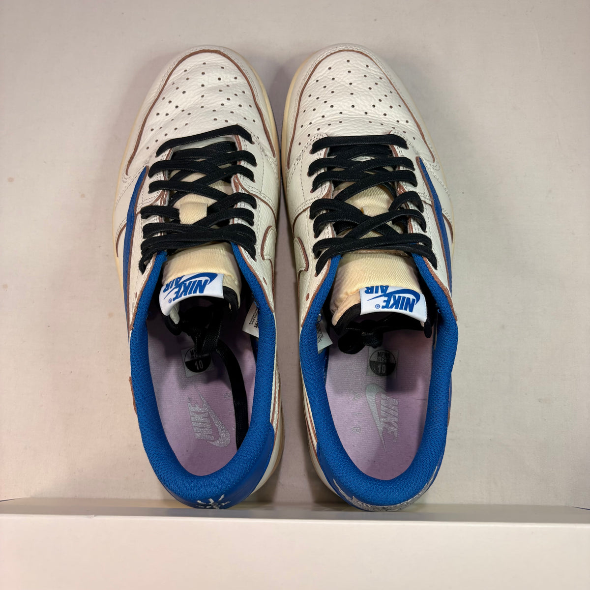 Jordan 1 Retro Low Fragment Travis Scott Sail Military Blue U10