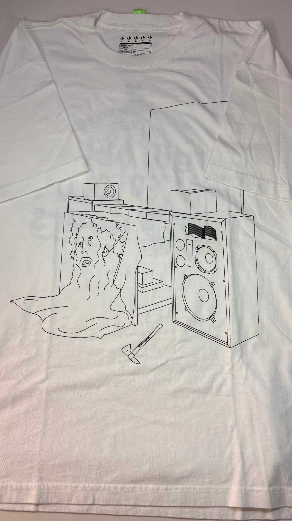 Off White Canary Yellow Watercolor Jazz Hours Tee