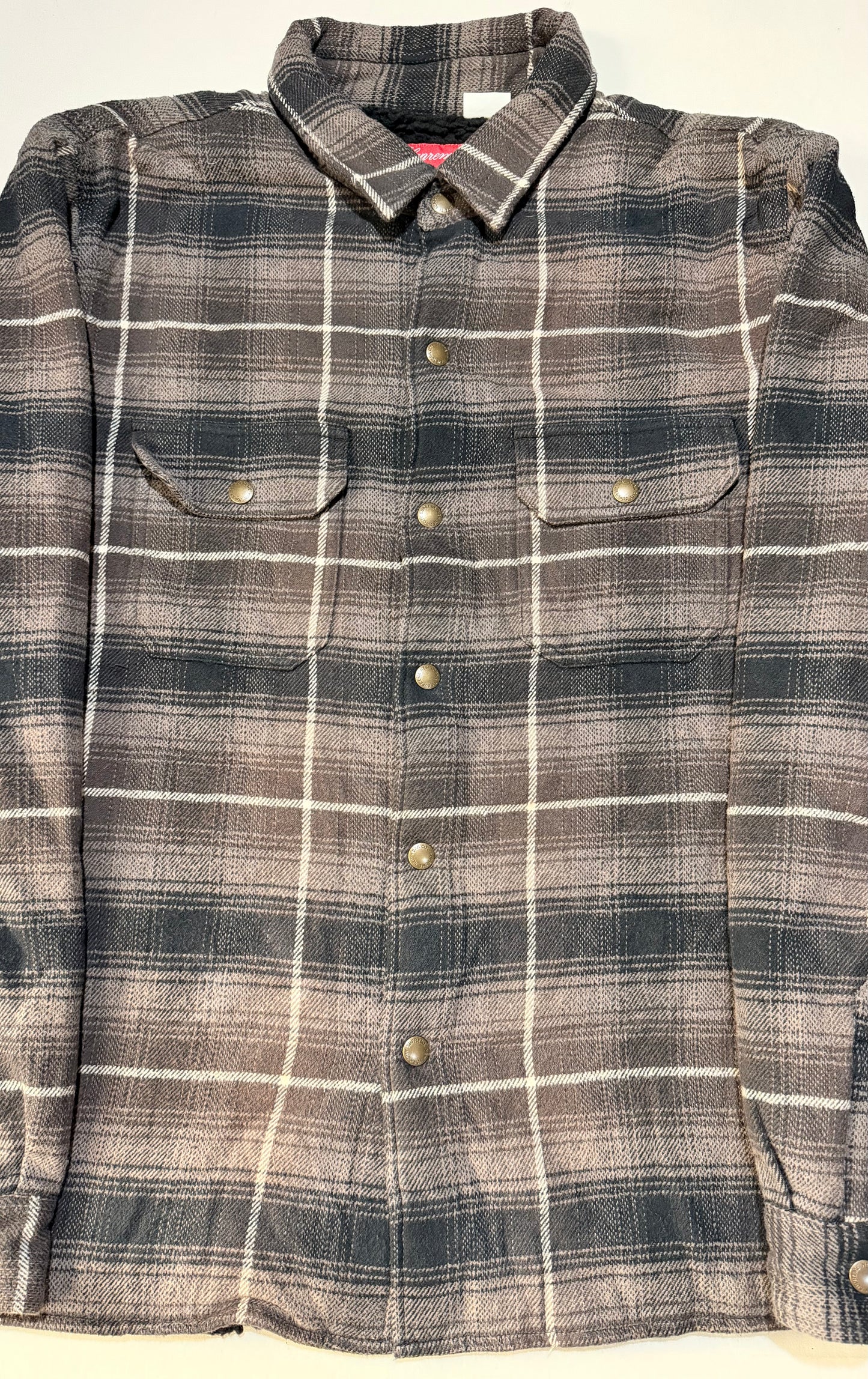 Supreme FW22 Shearling Lined Flannel Shirt