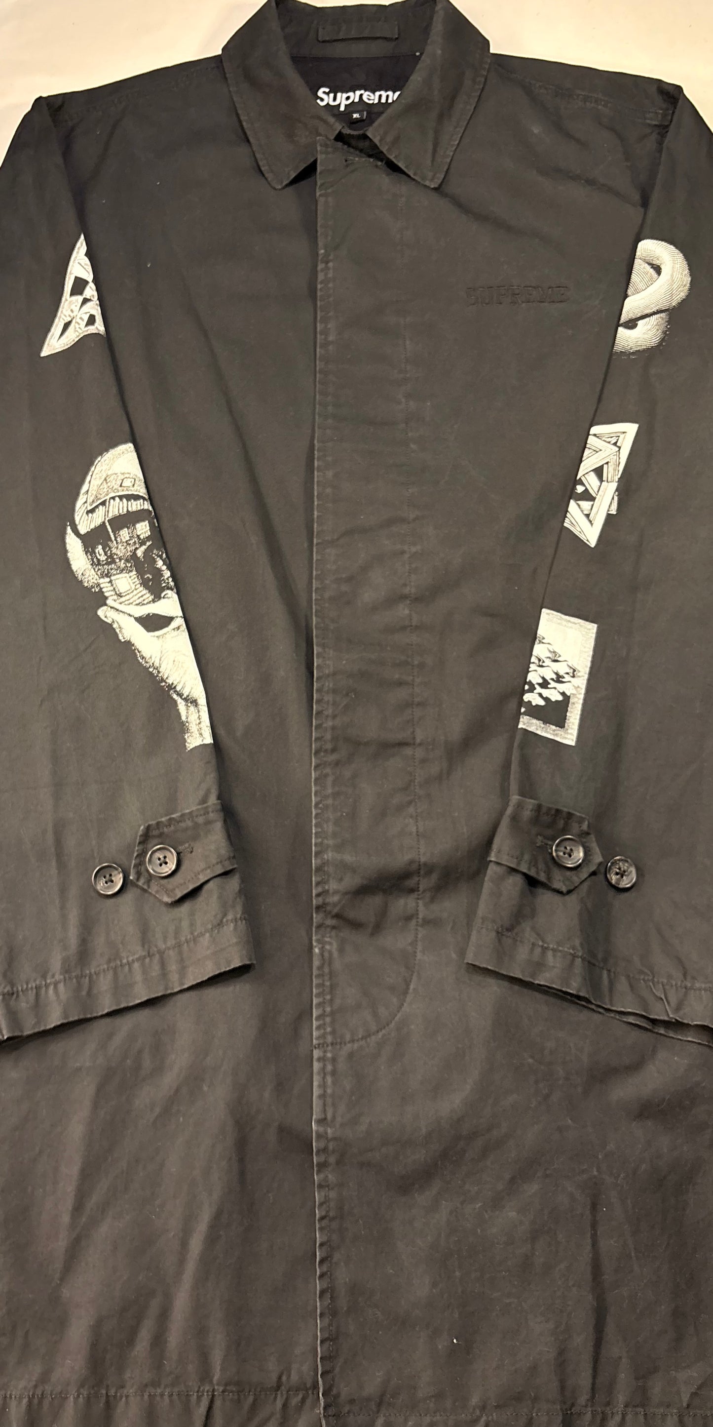 Supreme SS17 M.C. Escher Trench Coat