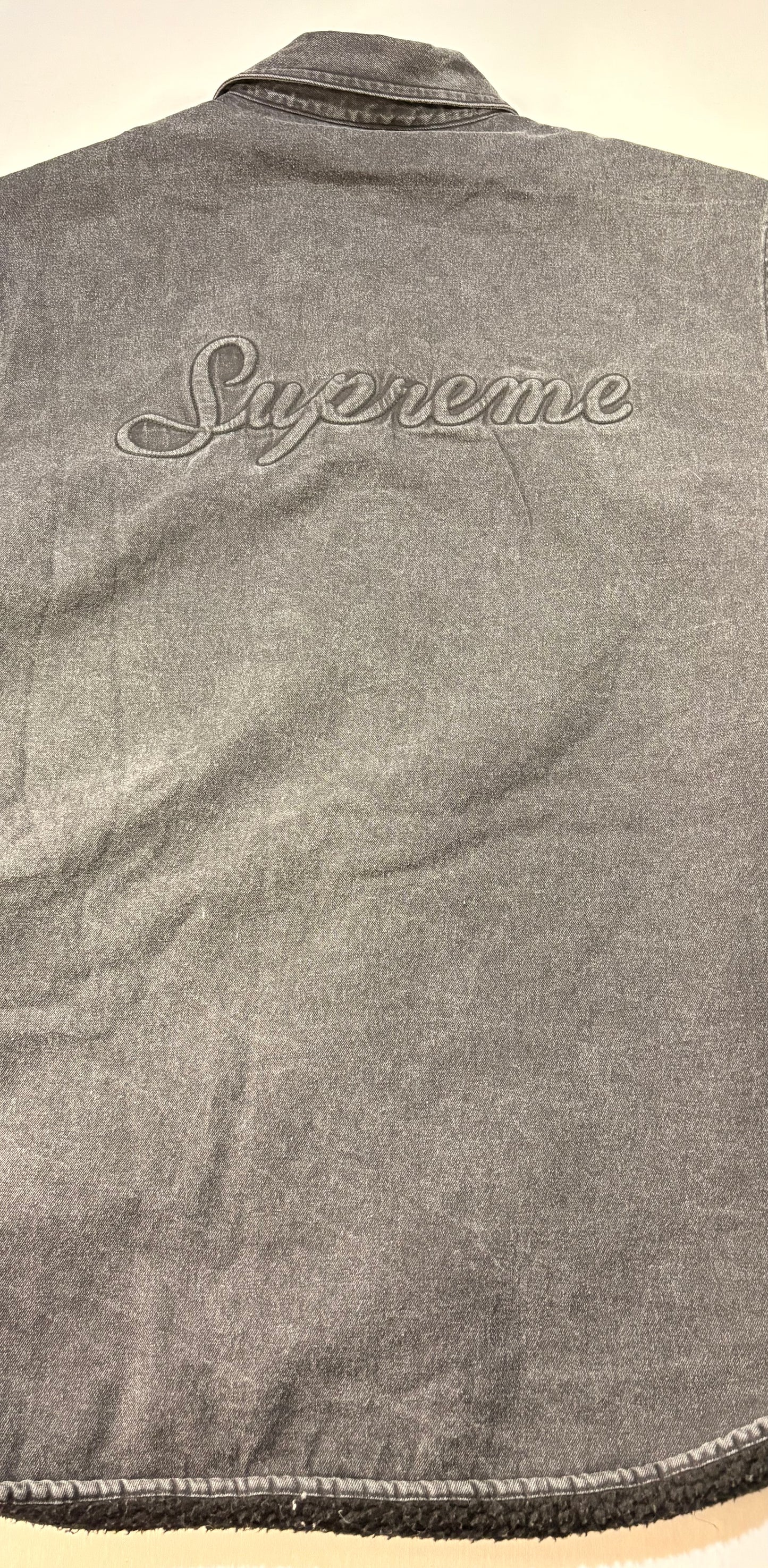 Supreme FW18 Sherpa Lined Denim Shirt