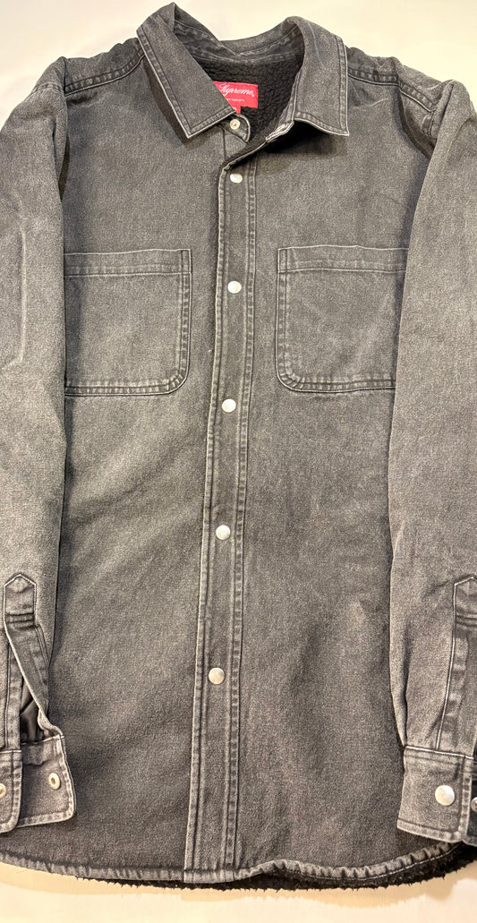 Supreme FW18 Sherpa Lined Denim Shirt