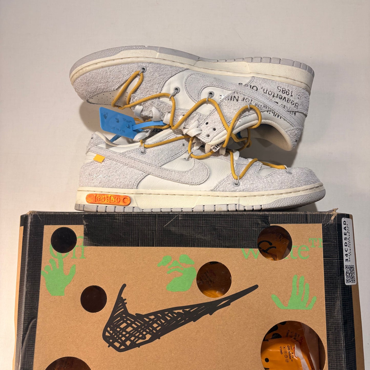 Nike Dunk Low Off White Lot 34 U14