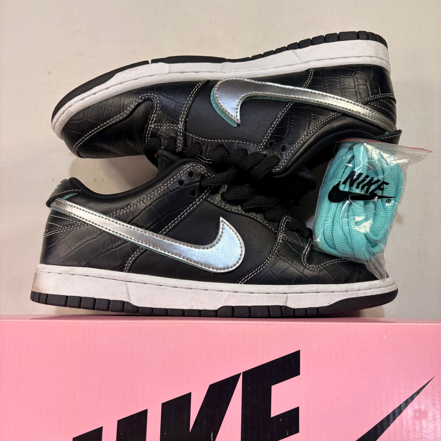 Nike Sb Dunk Low Diamond Supply Co. Black Diamond U8.5