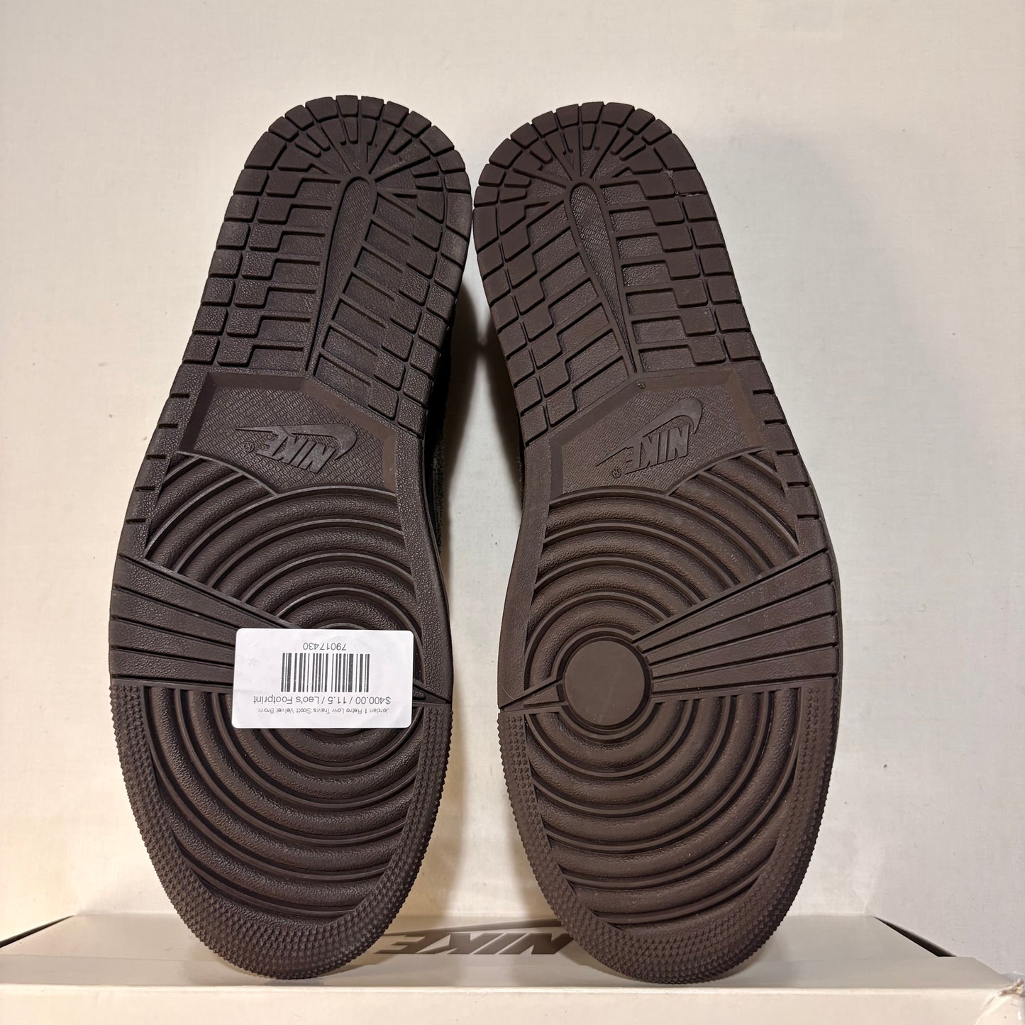 Jordan 1 Retro Low Travis Scott Velvet Brown U11.5