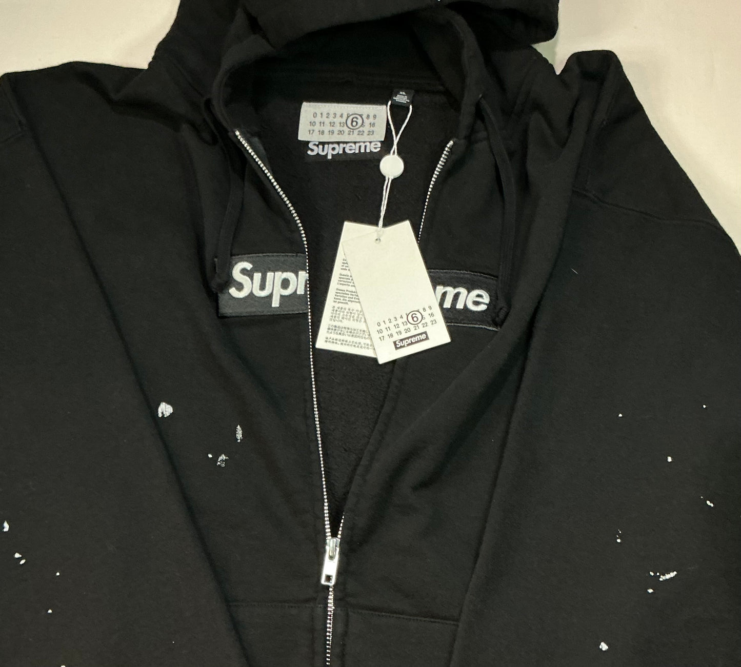 Supreme MM6 Maison Margiela Box Logo Zip Up Hooded Sweatshirt