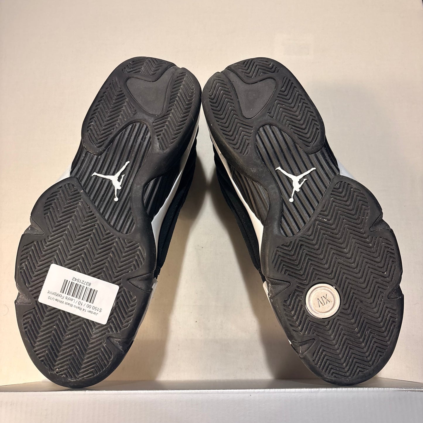 Jordan 14 Retro Black White U10