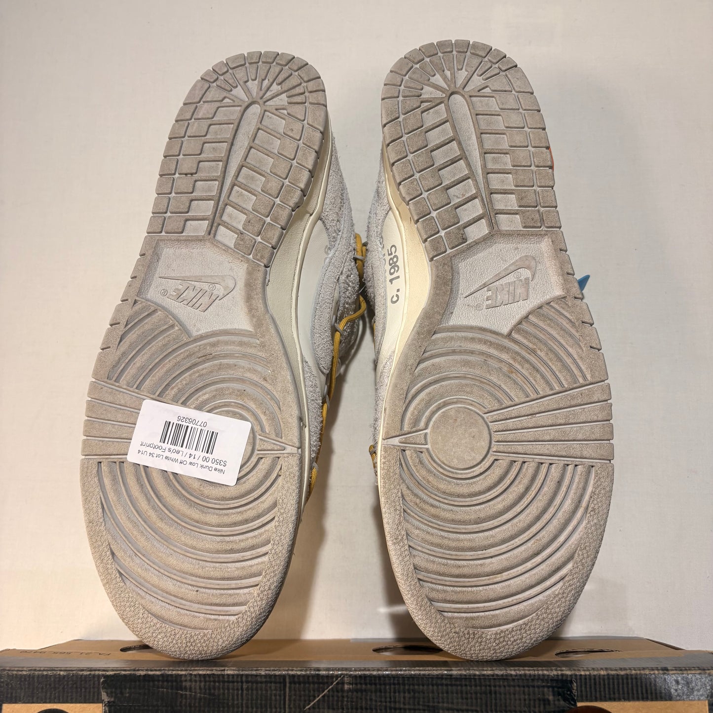 Nike Dunk Low Off White Lot 34 U14