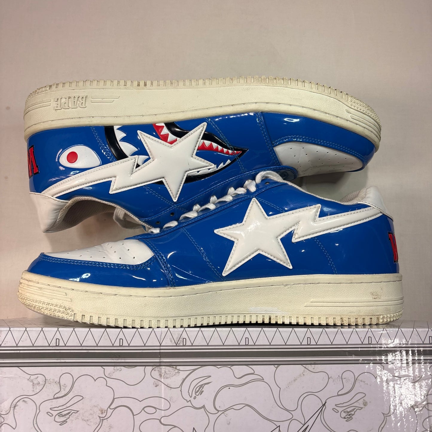 A Bathing Ape Bape Sta Low Color Block Shark Blue U13
