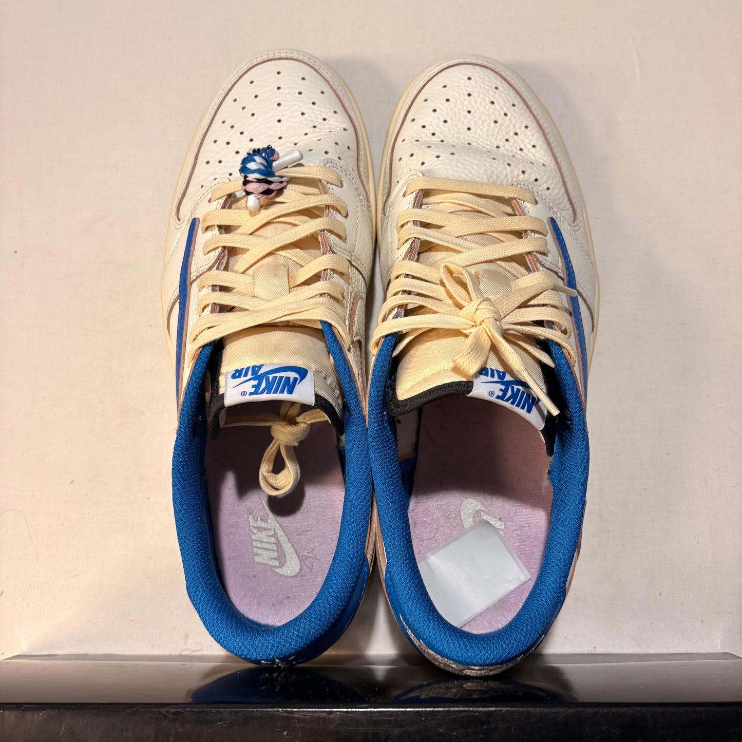 Jordan 1 Retro Low Fragment Travis Scott Sail Military Blue U10.5