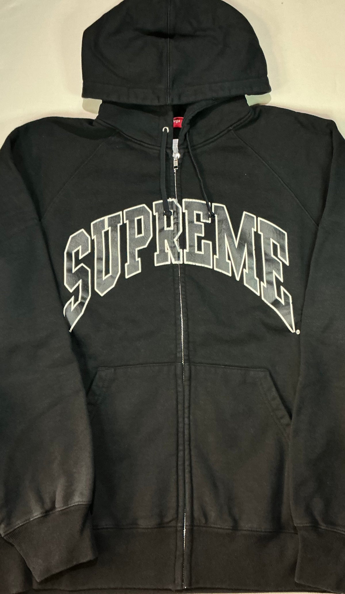 Supreme SS26 Cracked Raglan Zip Up Hoodie