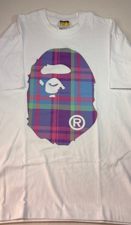 Bape Check Big Ape Head Tee