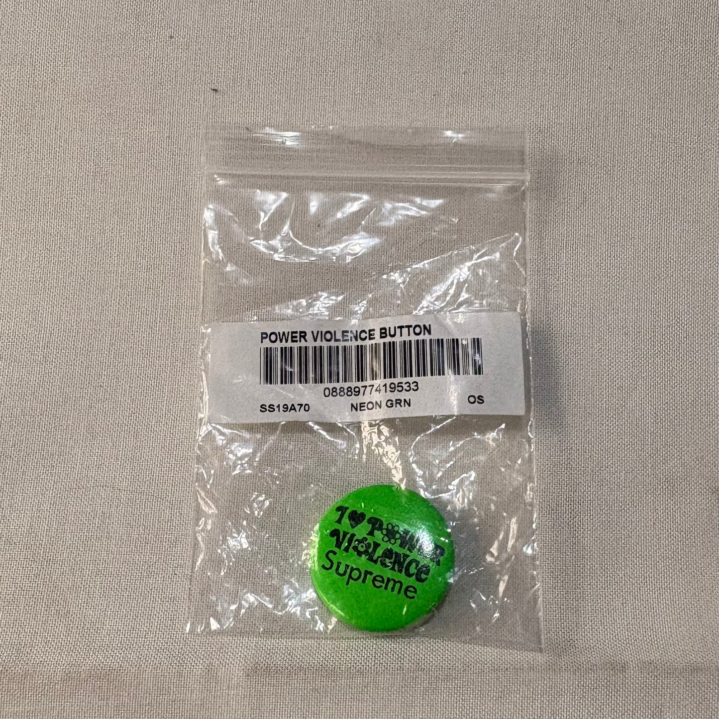 Supreme Pin Button