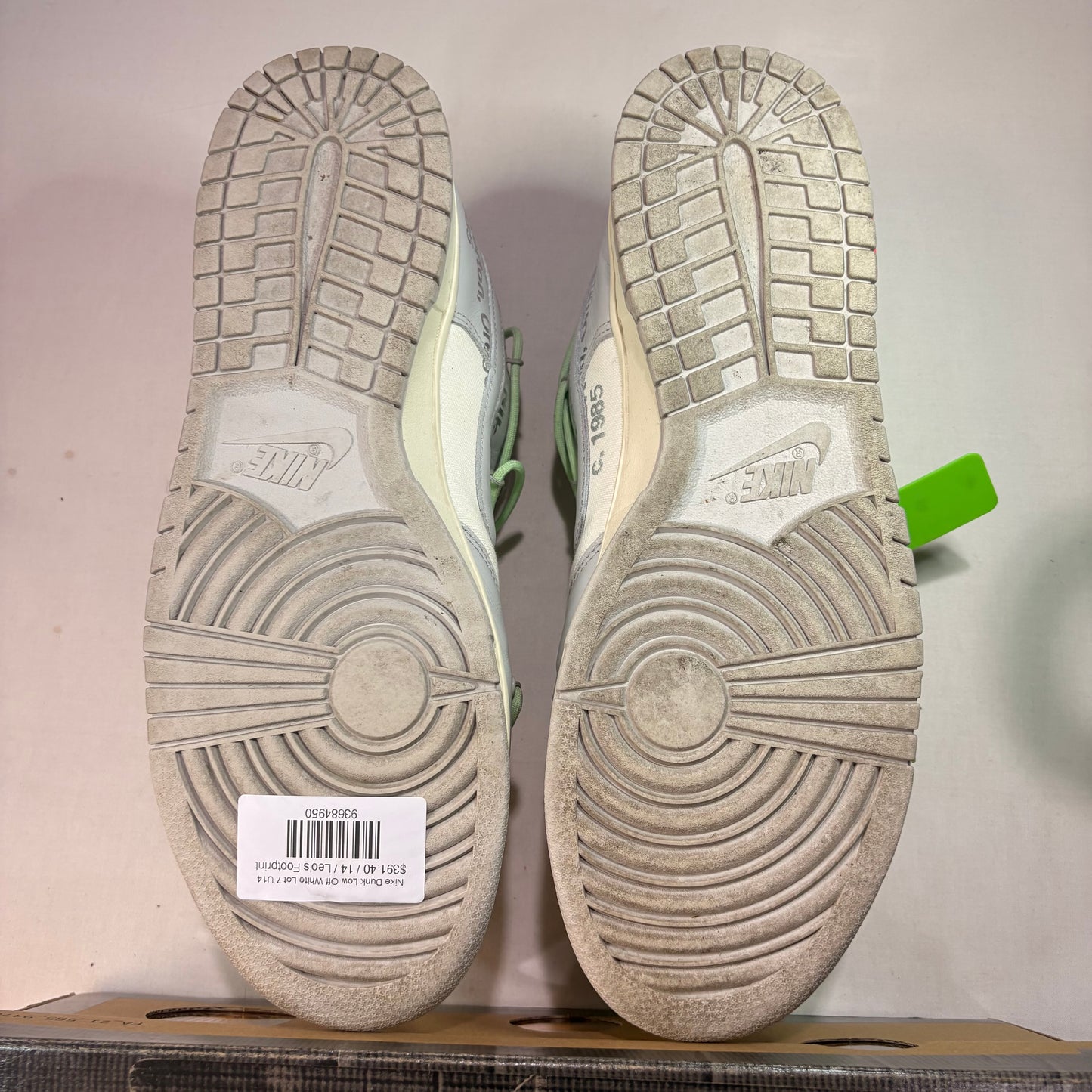 Nike Dunk Low Off White Lot 7 U14