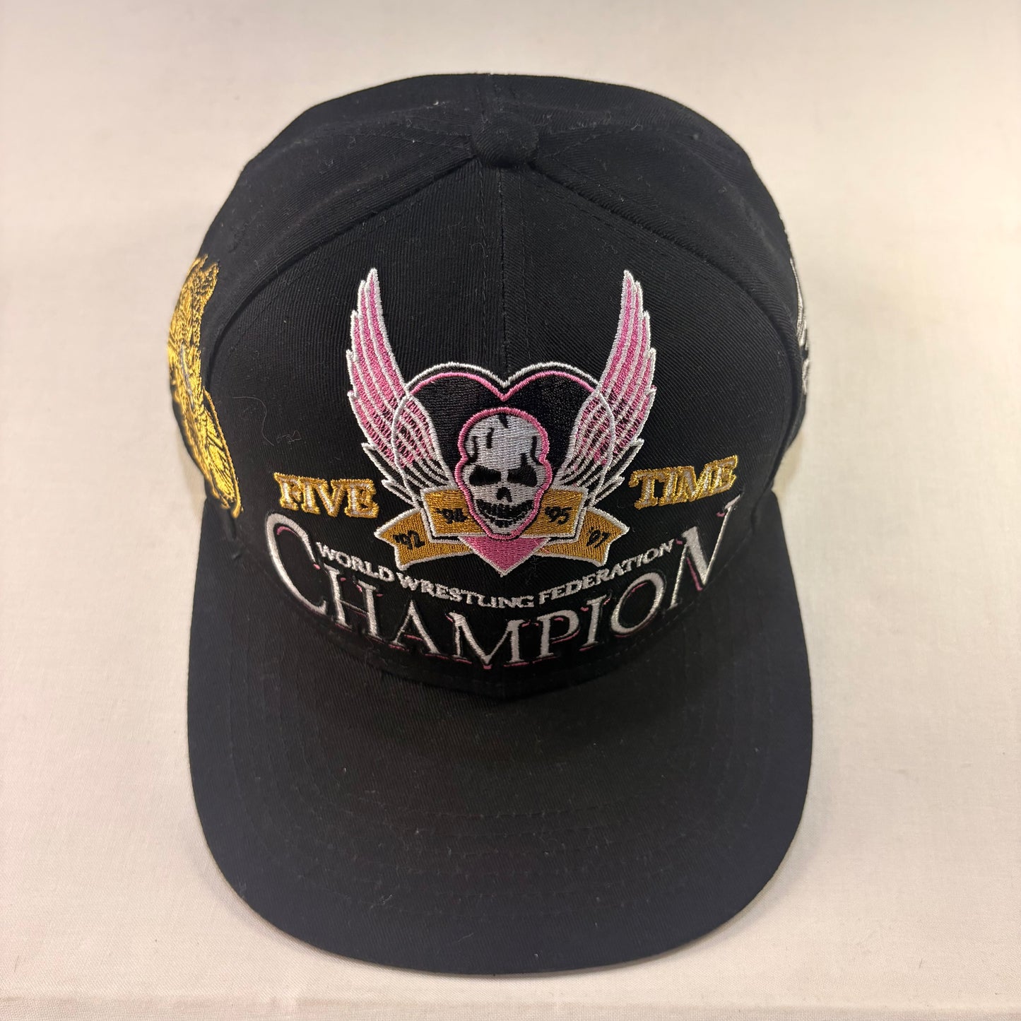WWF Bret Hitman Hart Champion Snapback Hat WWE Hart Foundation