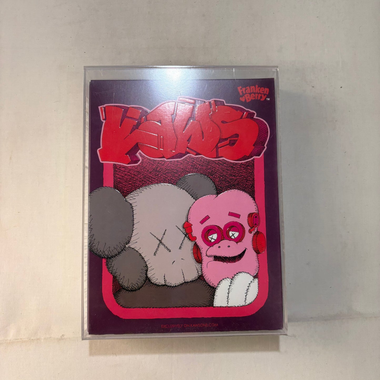 Kaws Monsters Franken Berry Cereal Limited Edition in Acrylic Case