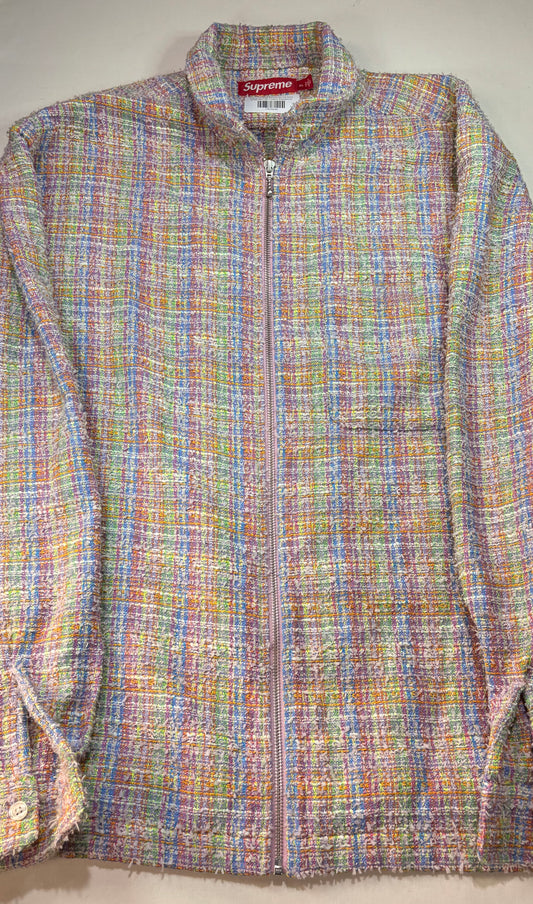 Supreme SS26 Boucle Zip Up Shirt