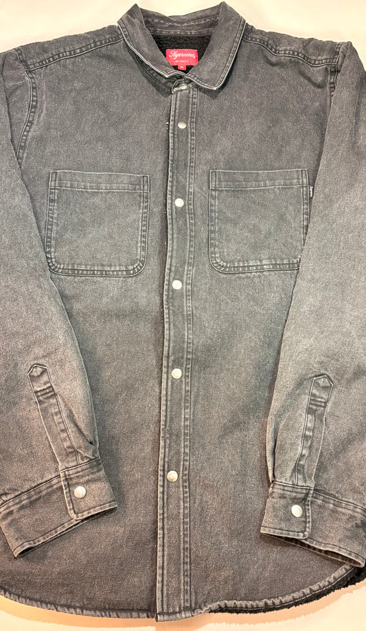 Supreme FW18 Sherpa Lined Denim Shirt