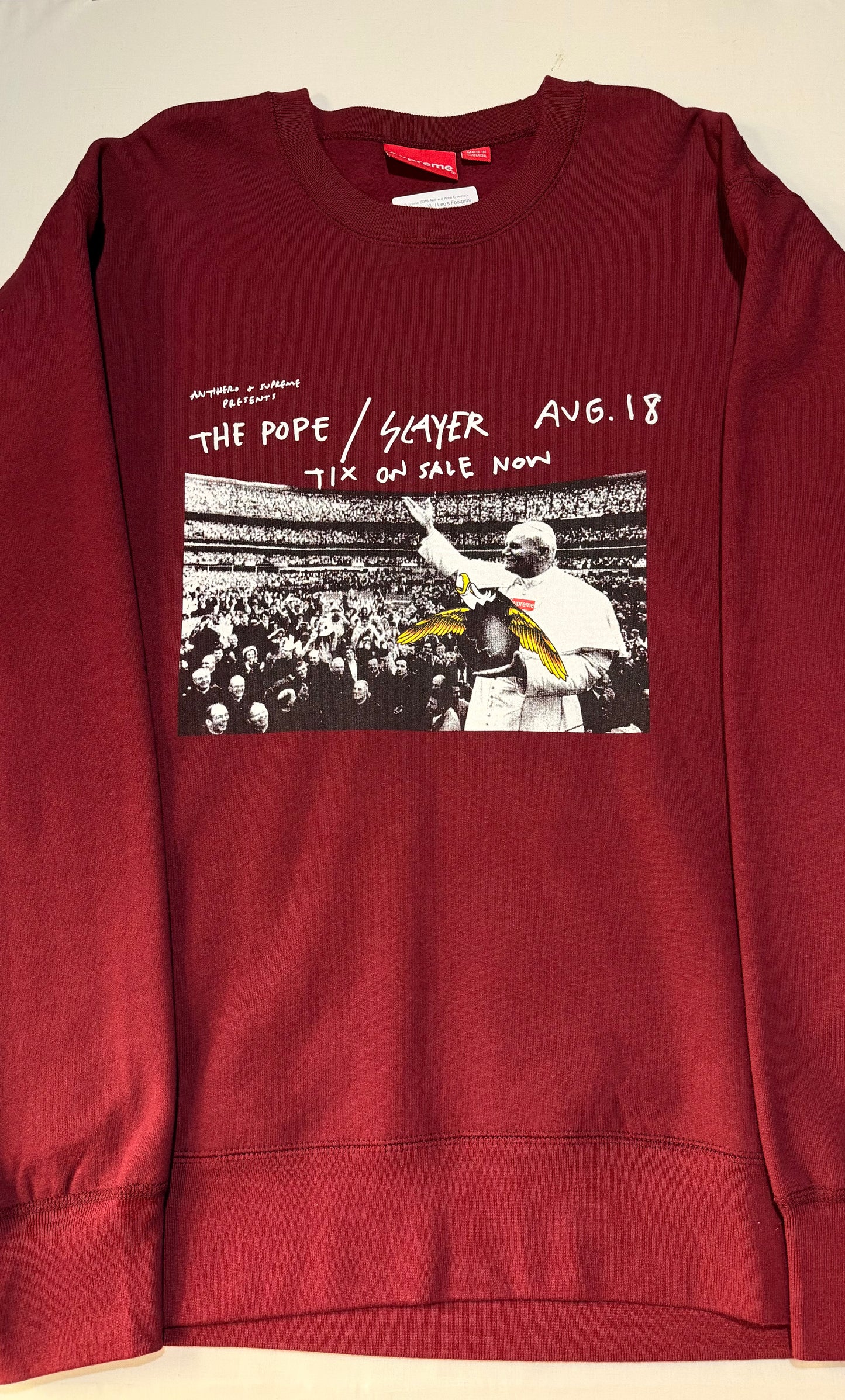 Supreme SS16 Antihero Pope Crewneck