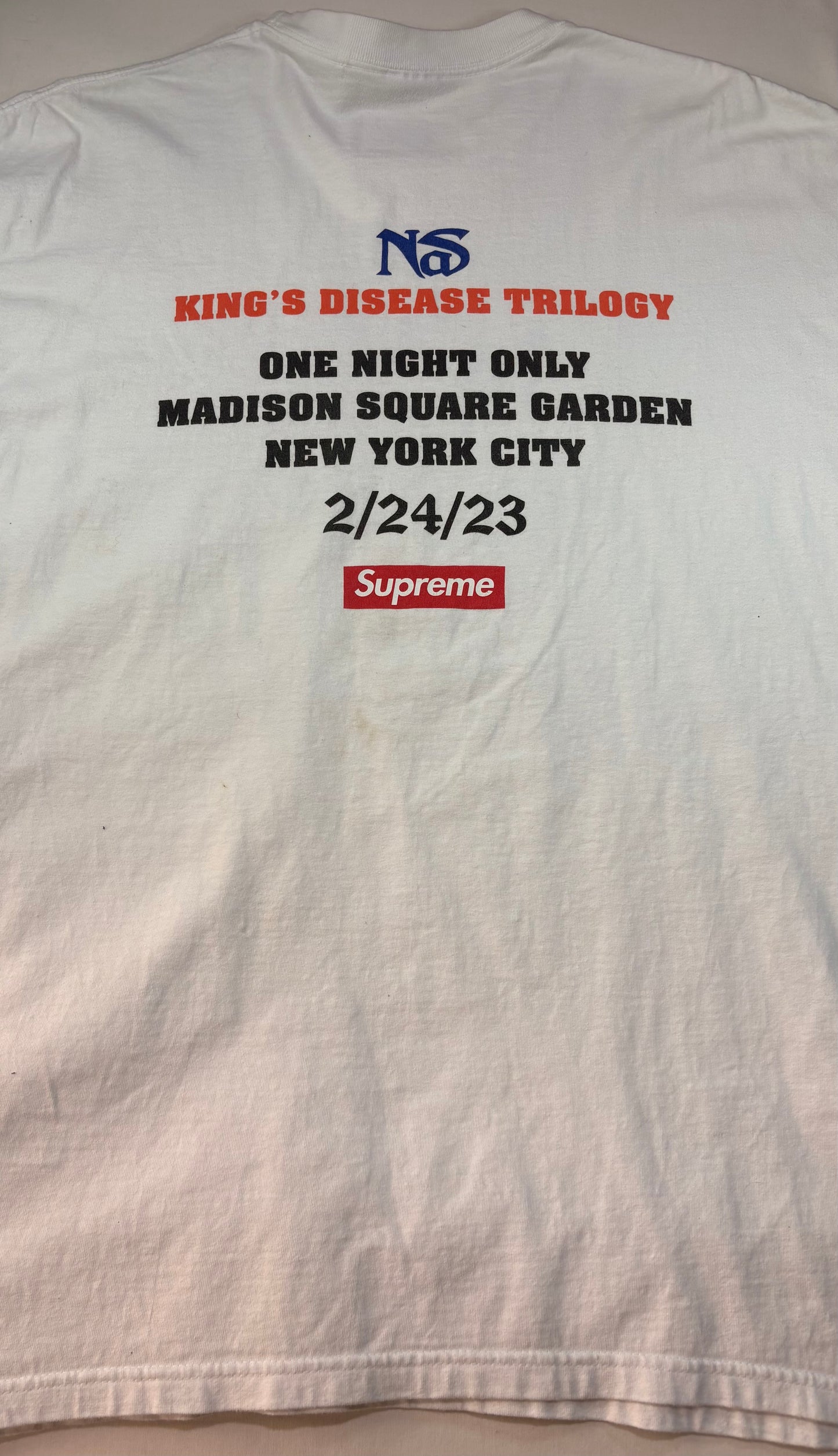 Supreme FW23 Nas Live At The Garden Tee U