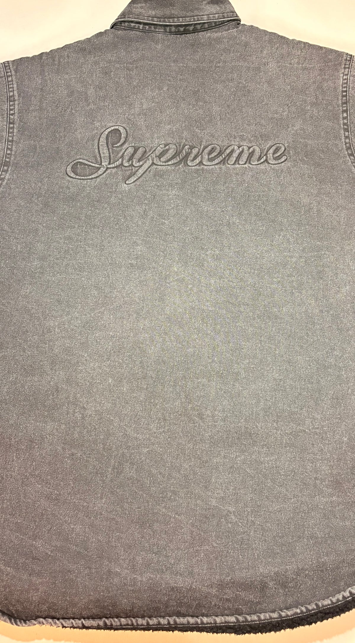 Supreme FW18 Sherpa Lined Denim Shirt
