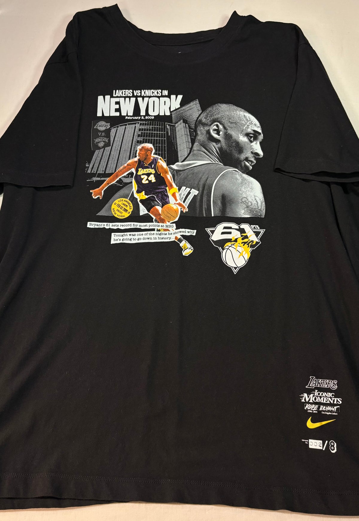 Nike LA Lakers Kobe Bryant Iconic Moments 61 Points