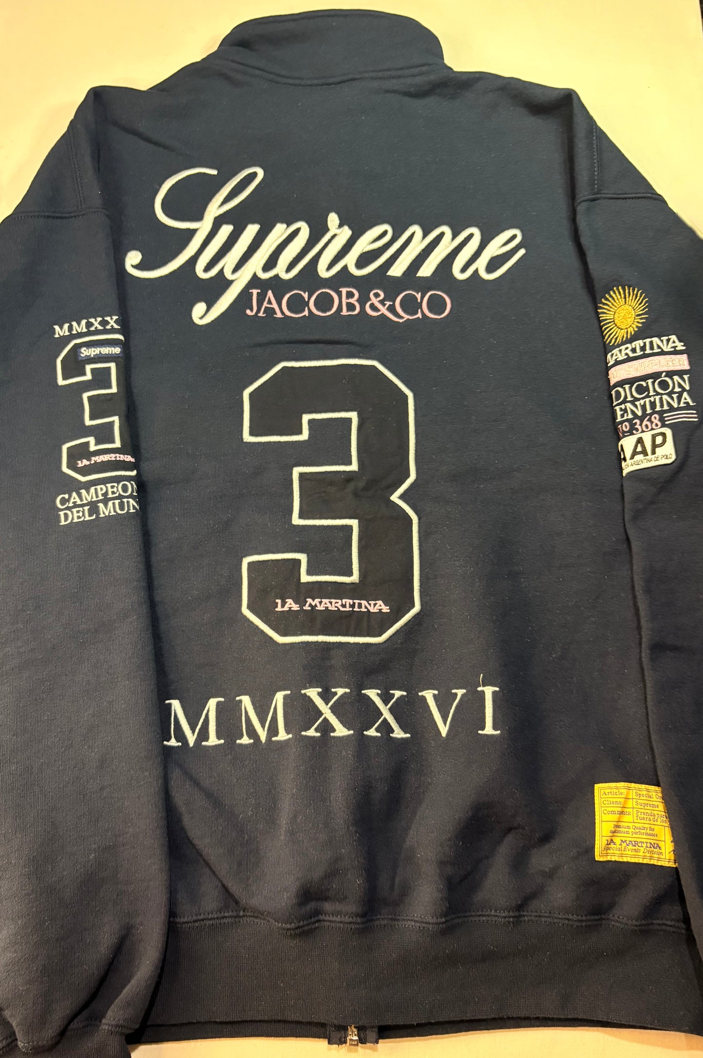 Supreme SS26 La Martina Zip Up Sweatshirt
