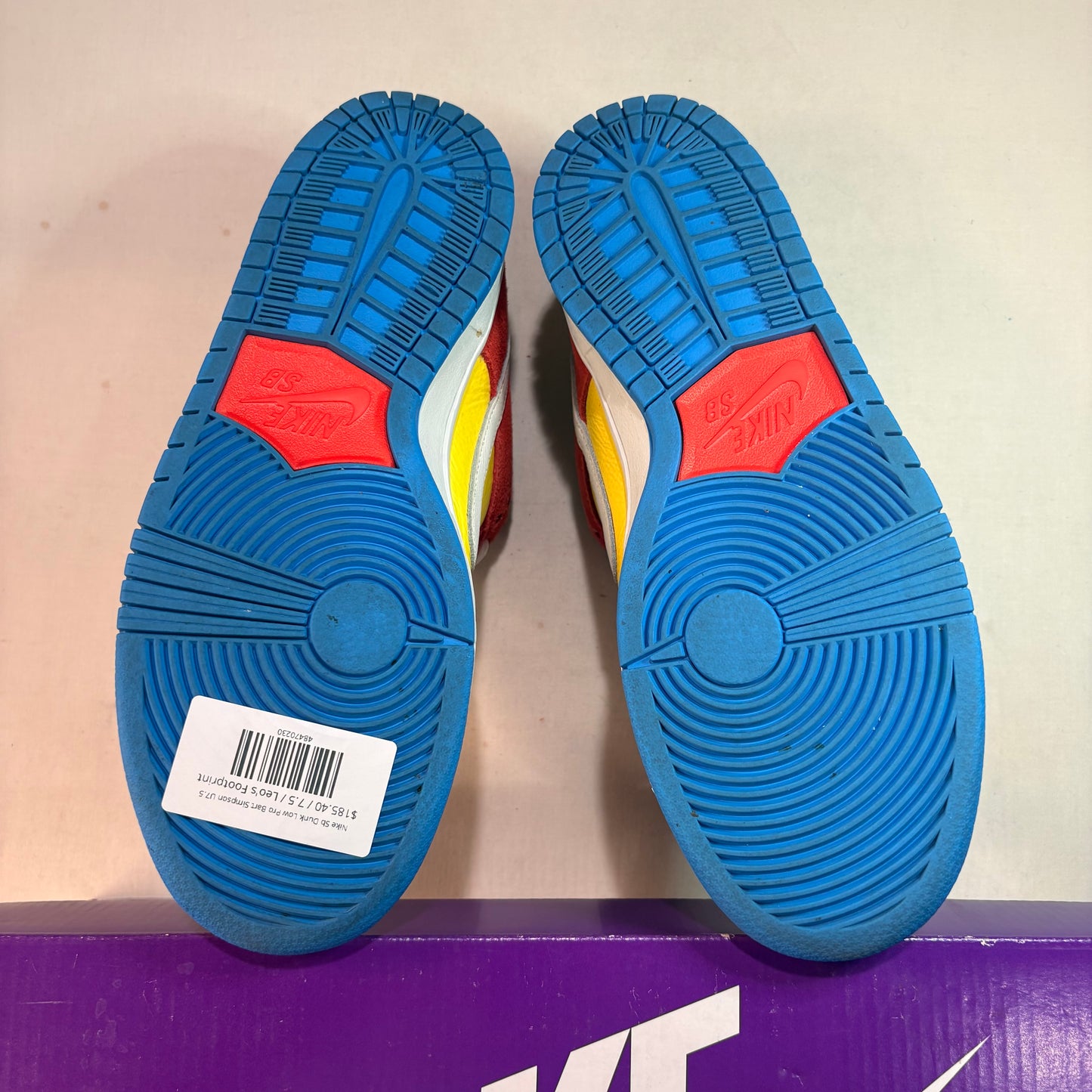 Nike Sb Dunk Low Pro Bart Simpson U7.5