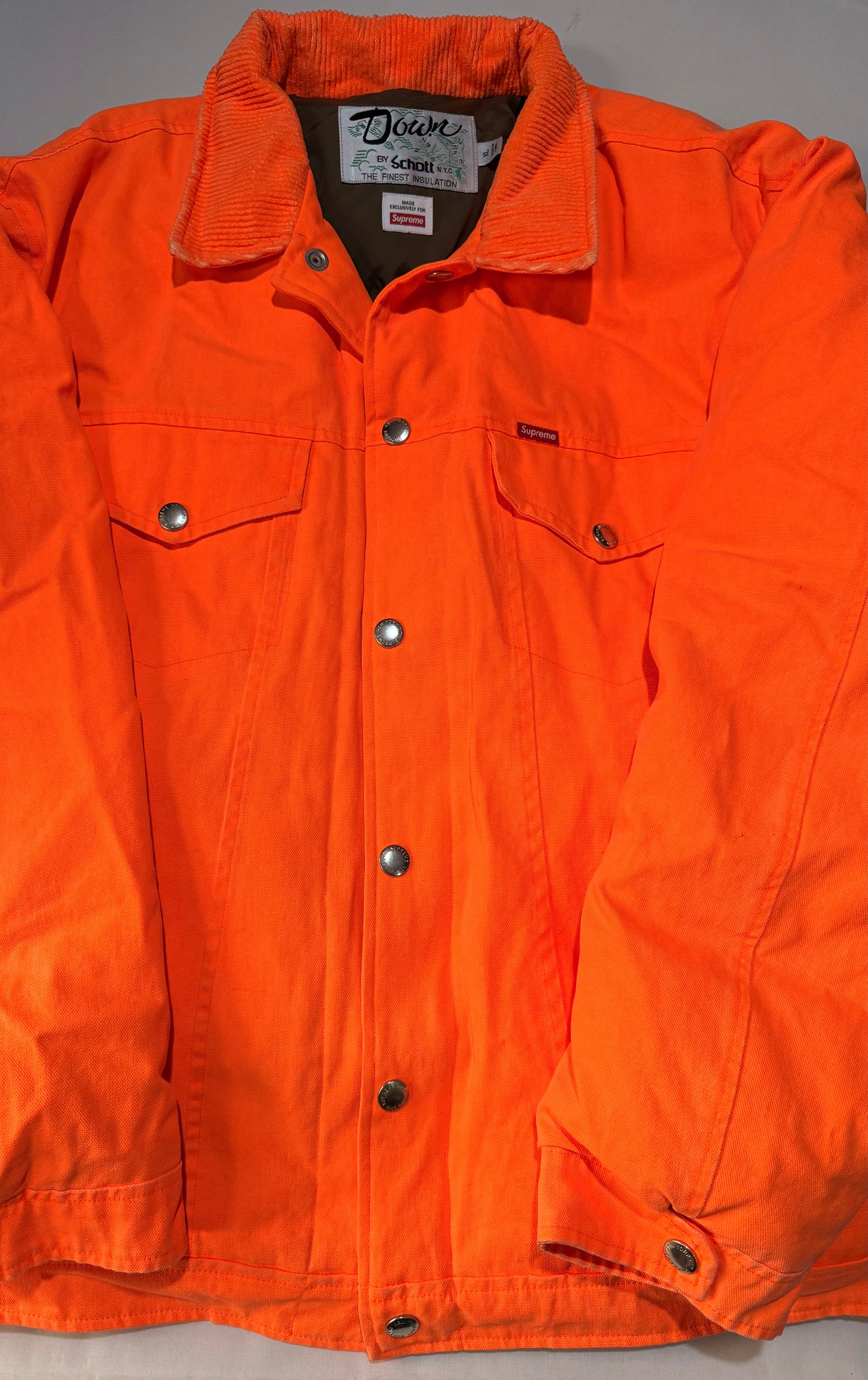 Supreme FW22 Schott Canvas Down Trucker Jacket
