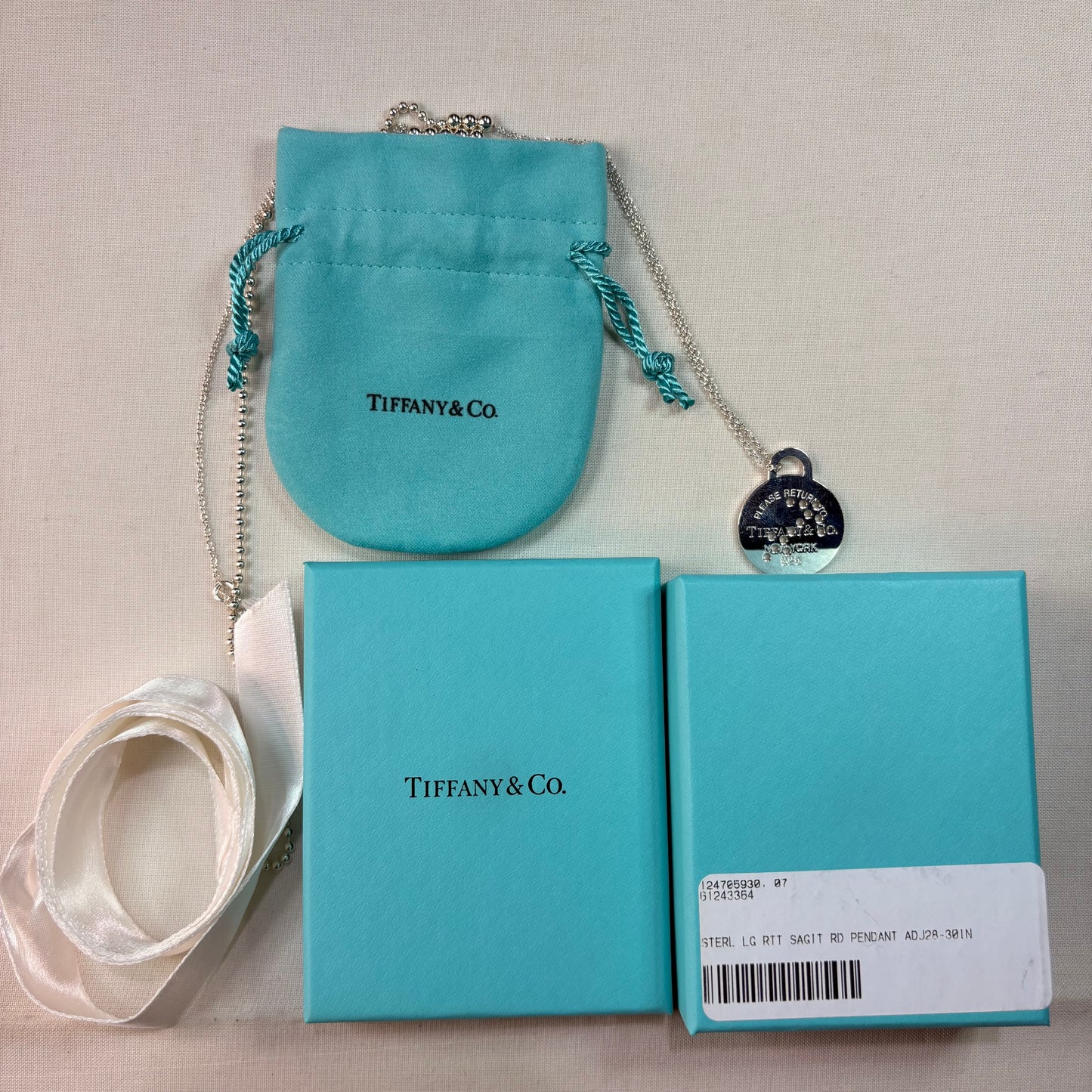 Tiffany & Co. Retrun to Tiffany Zodiac Sagittarius Round Charm Beaded Necklace