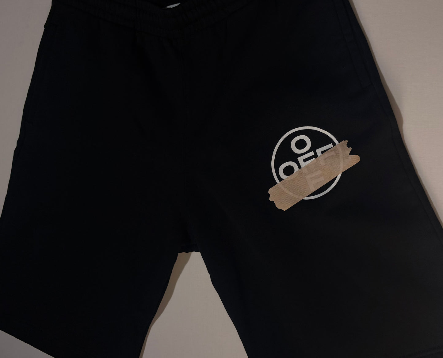 Off White Tape Shorts Arrows