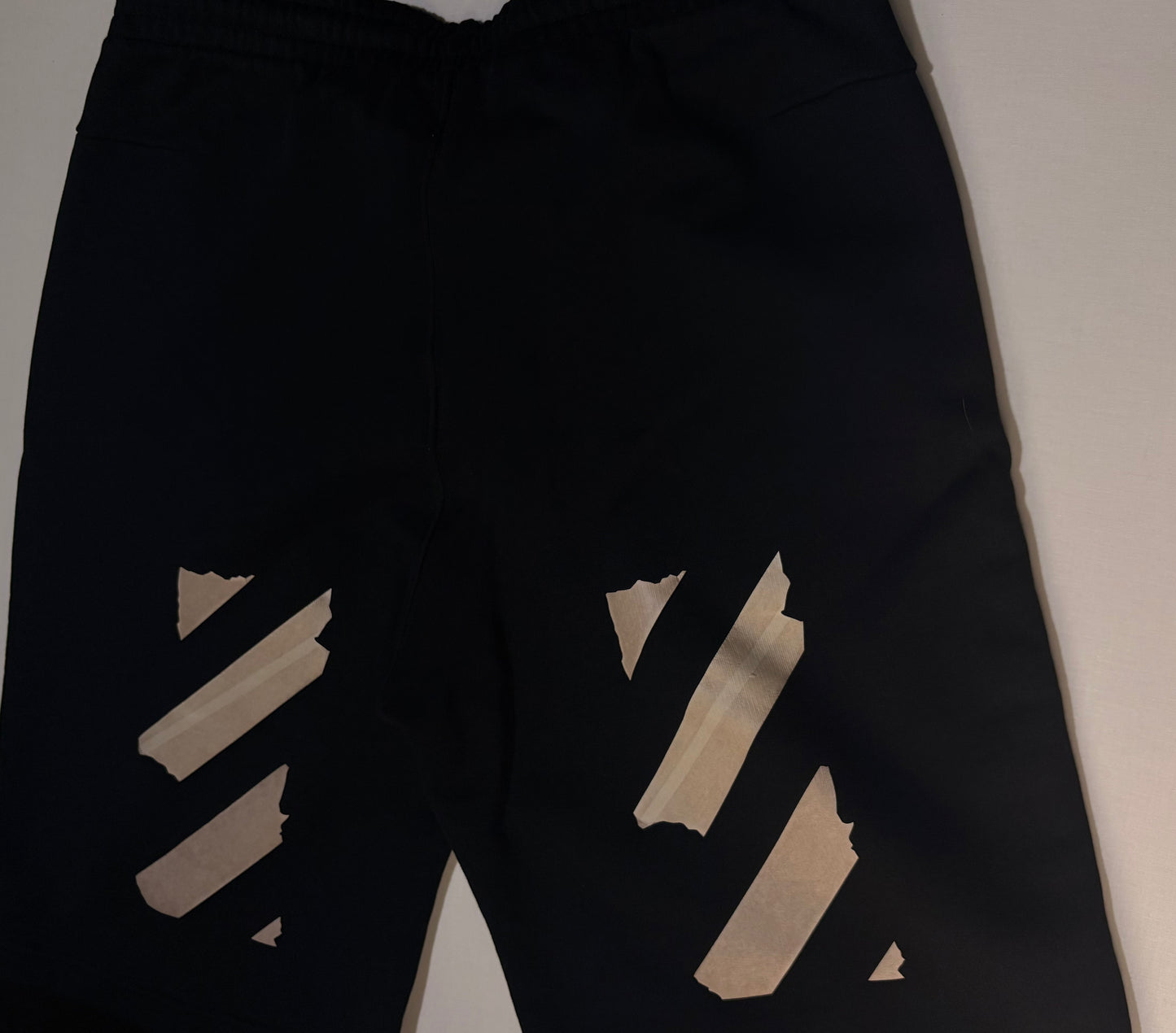 Off White Tape Shorts Arrows